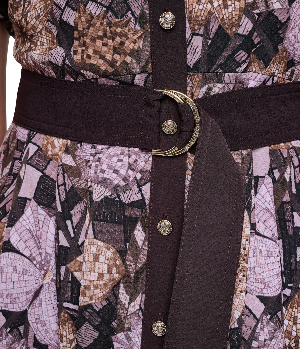 SHORT SLEEVE PRINTED BELTED DRESS VIEW 7 SHORT SLEEVE PRINTED BELTED DRESS VIEW 7
