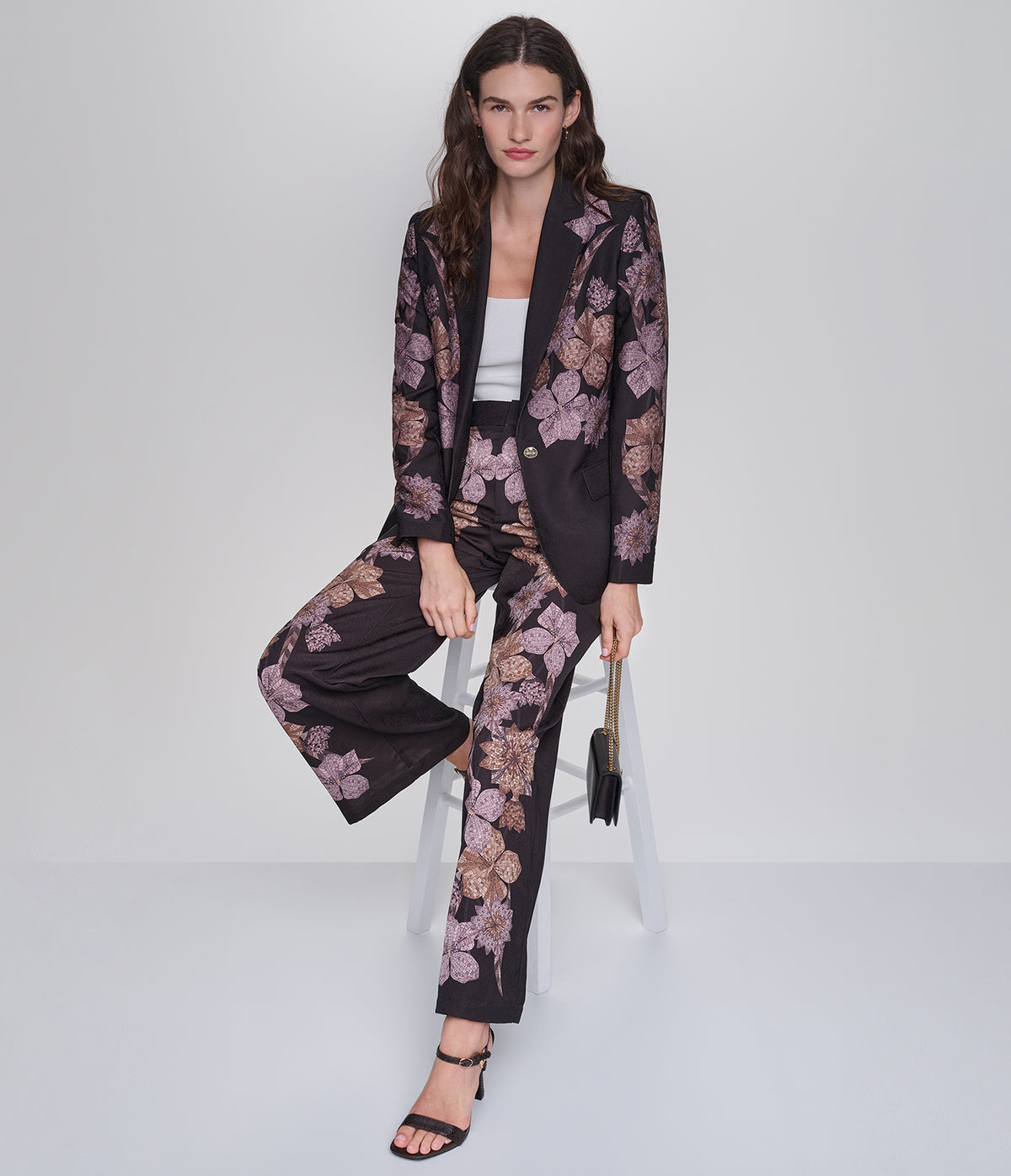 FLORAL PRINT BLAZER VIEW 1 FLORAL PRINT BLAZER VIEW 1