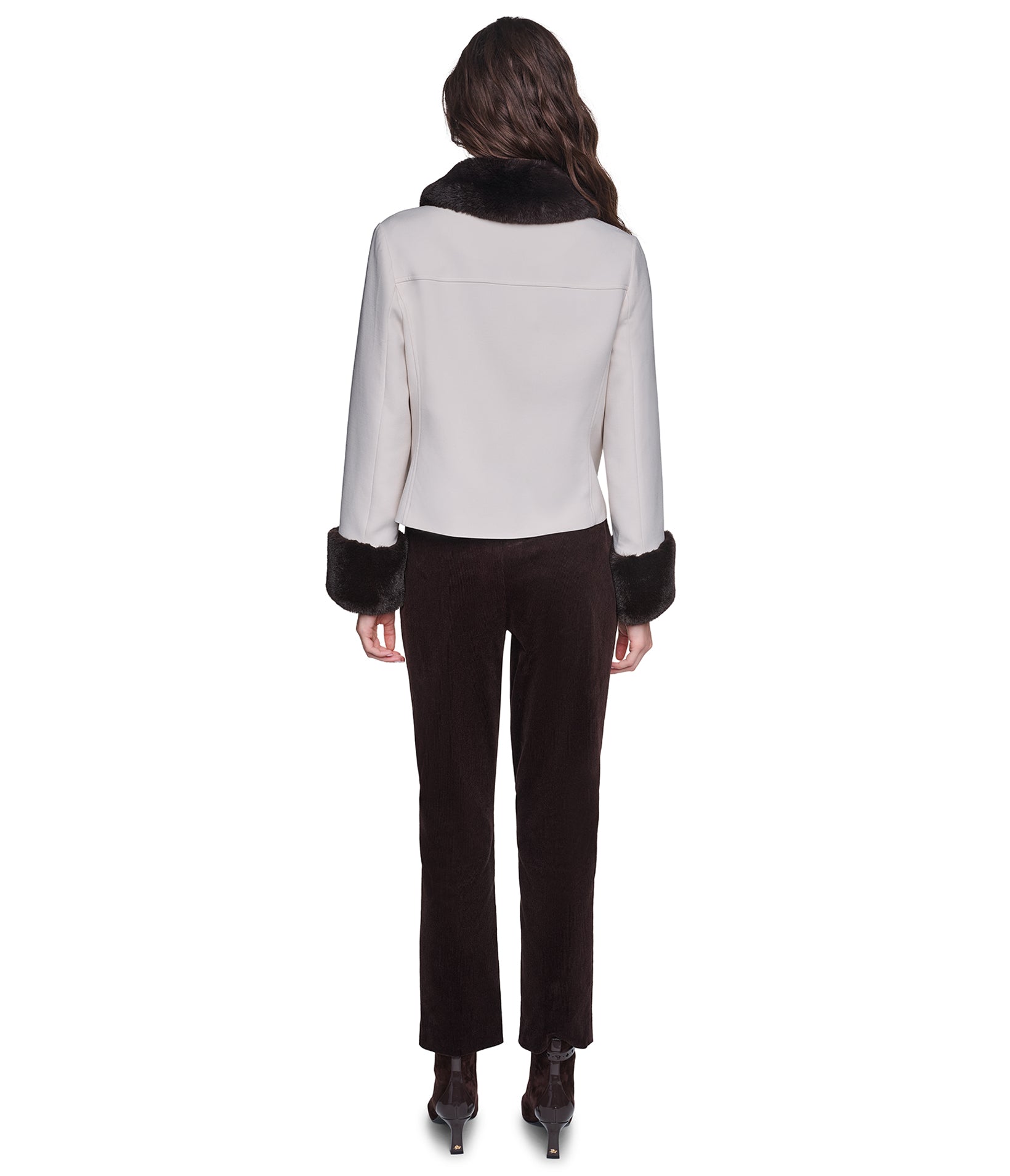 FUR COLLAR TRIM JACKET VIEW 6 FUR COLLAR TRIM JACKET VIEW 6