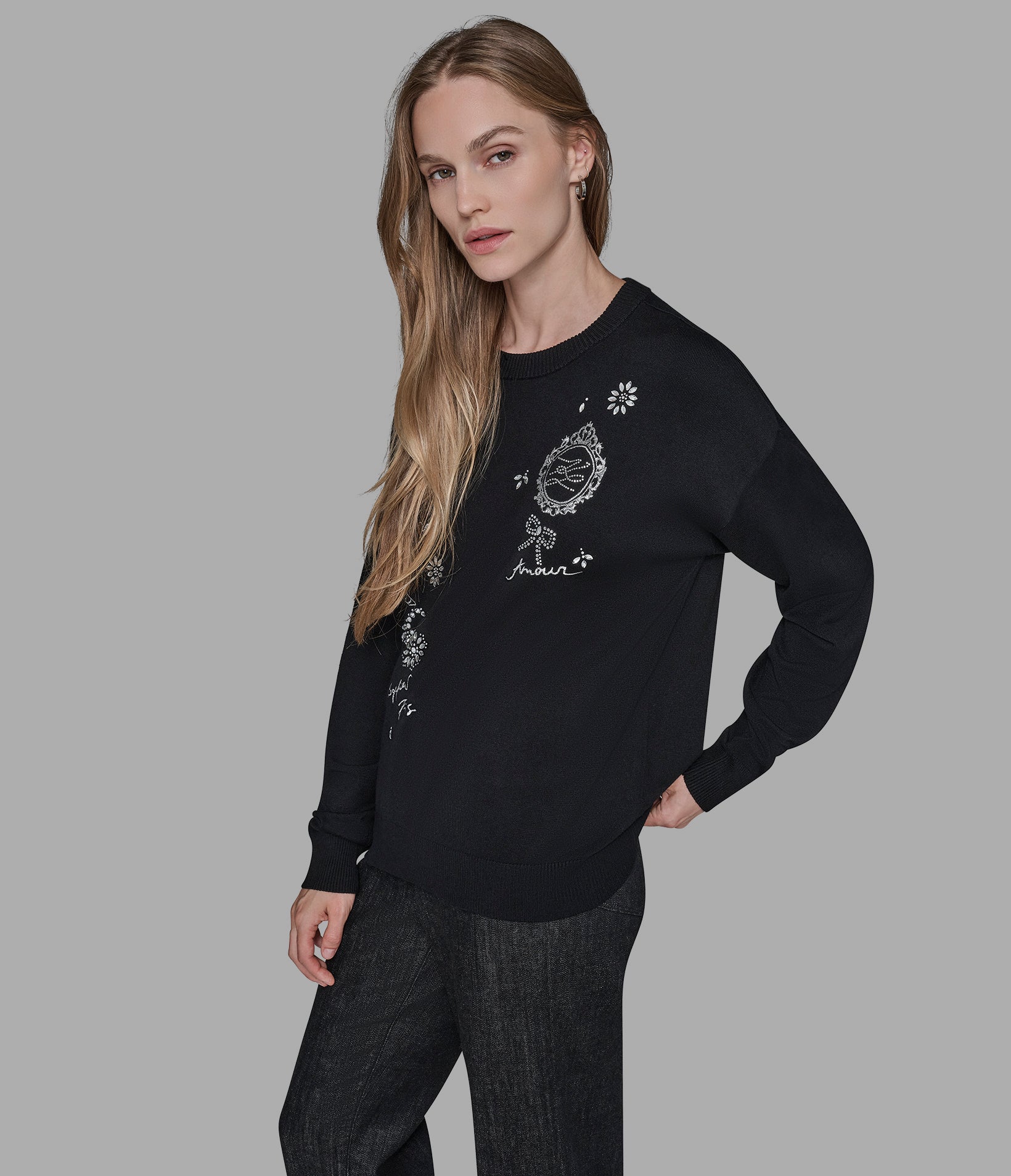 EMBELLISHED WHIMSY SWEATER VIEW 3 | Women's Tops & Sweaters EMBELLISHED WHIMSY SWEATER VIEW 3 | Women's Tops & Sweaters