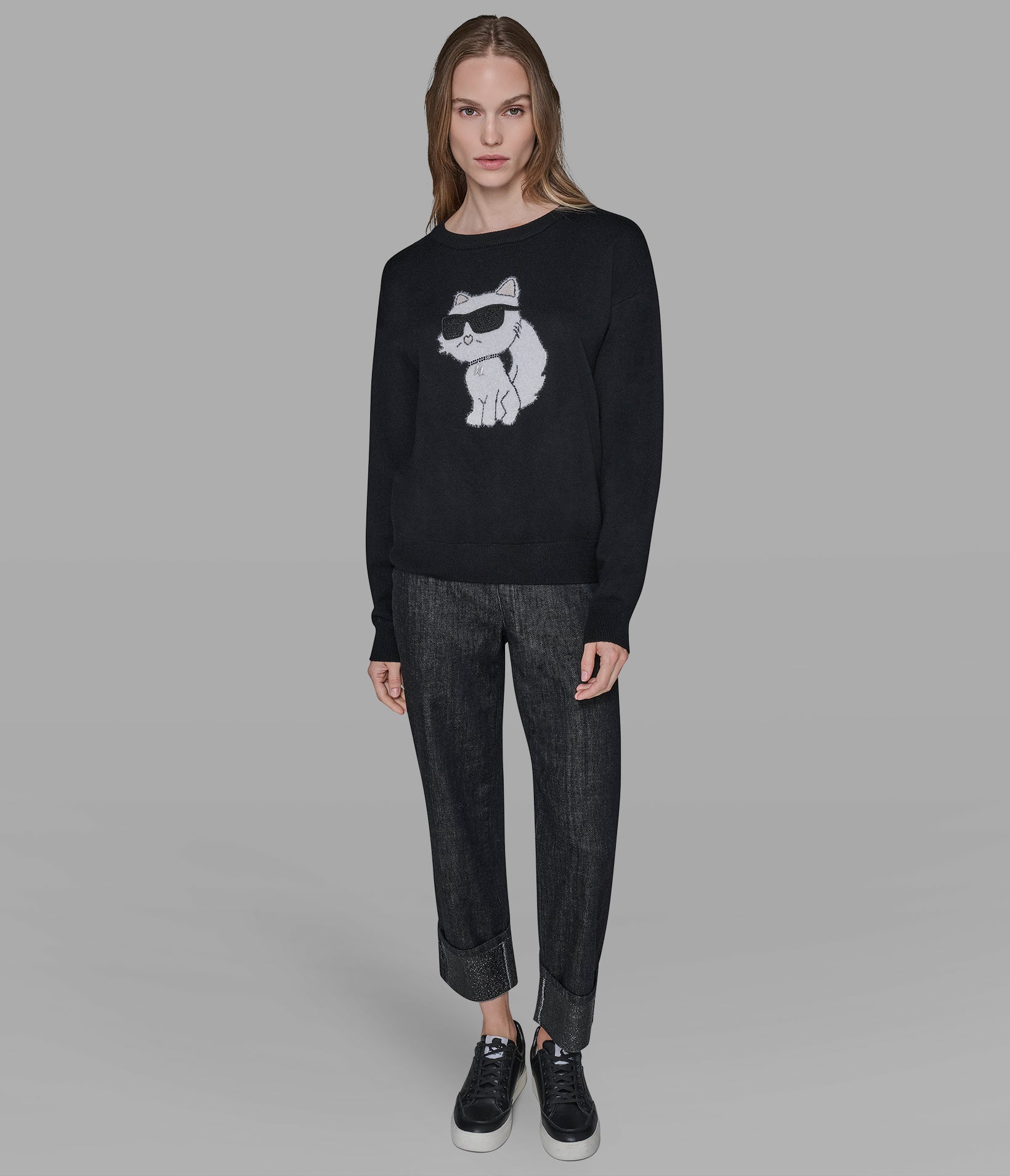 Choupette Sweater | Sweaters & Tops | Karl Lagerfeld Paris