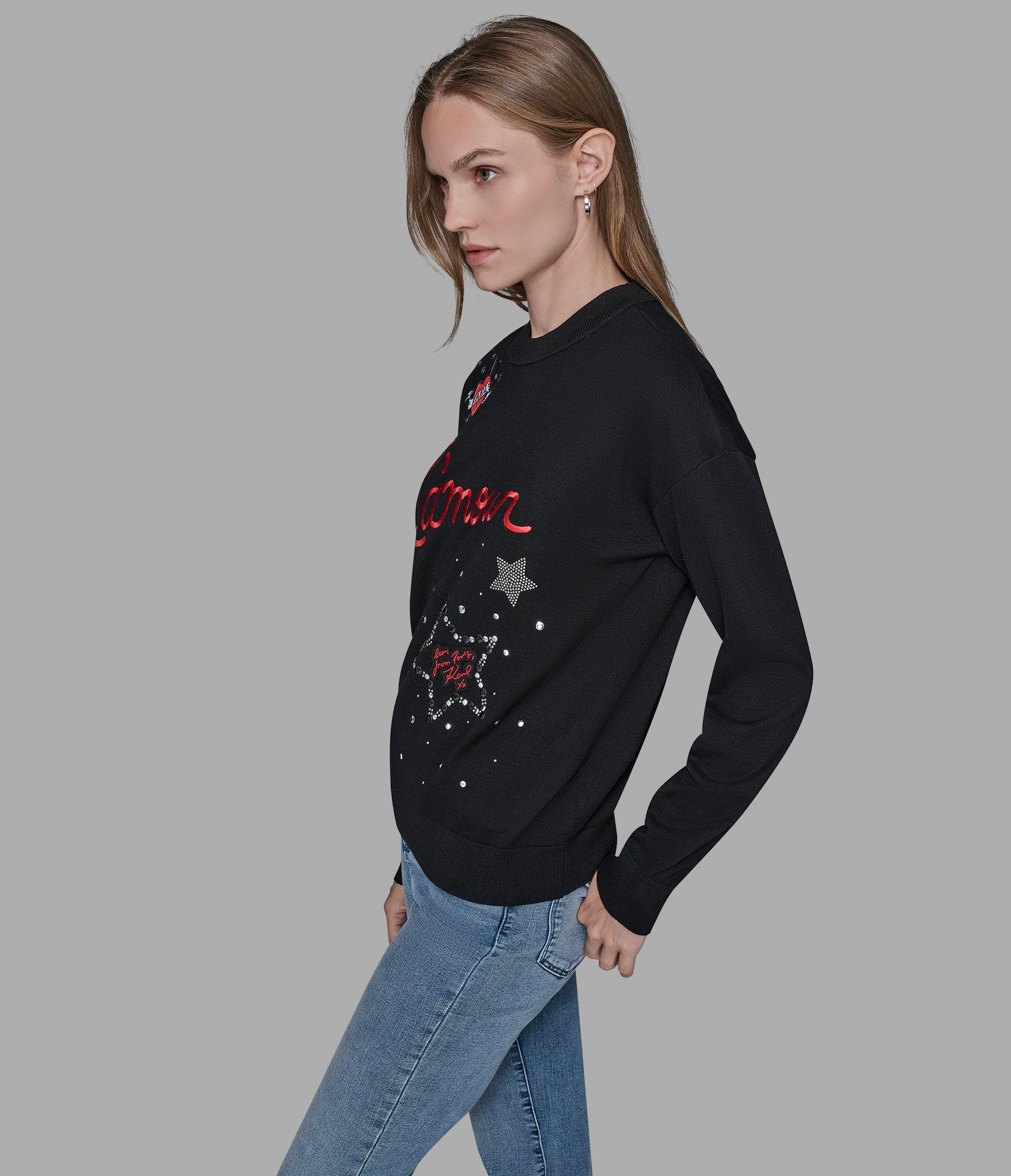 LAMOUR EMBELLISHED SWEATER VIEW 4 | Women's Tops & Sweaters LAMOUR EMBELLISHED SWEATER VIEW 4 | Women's Tops & Sweaters