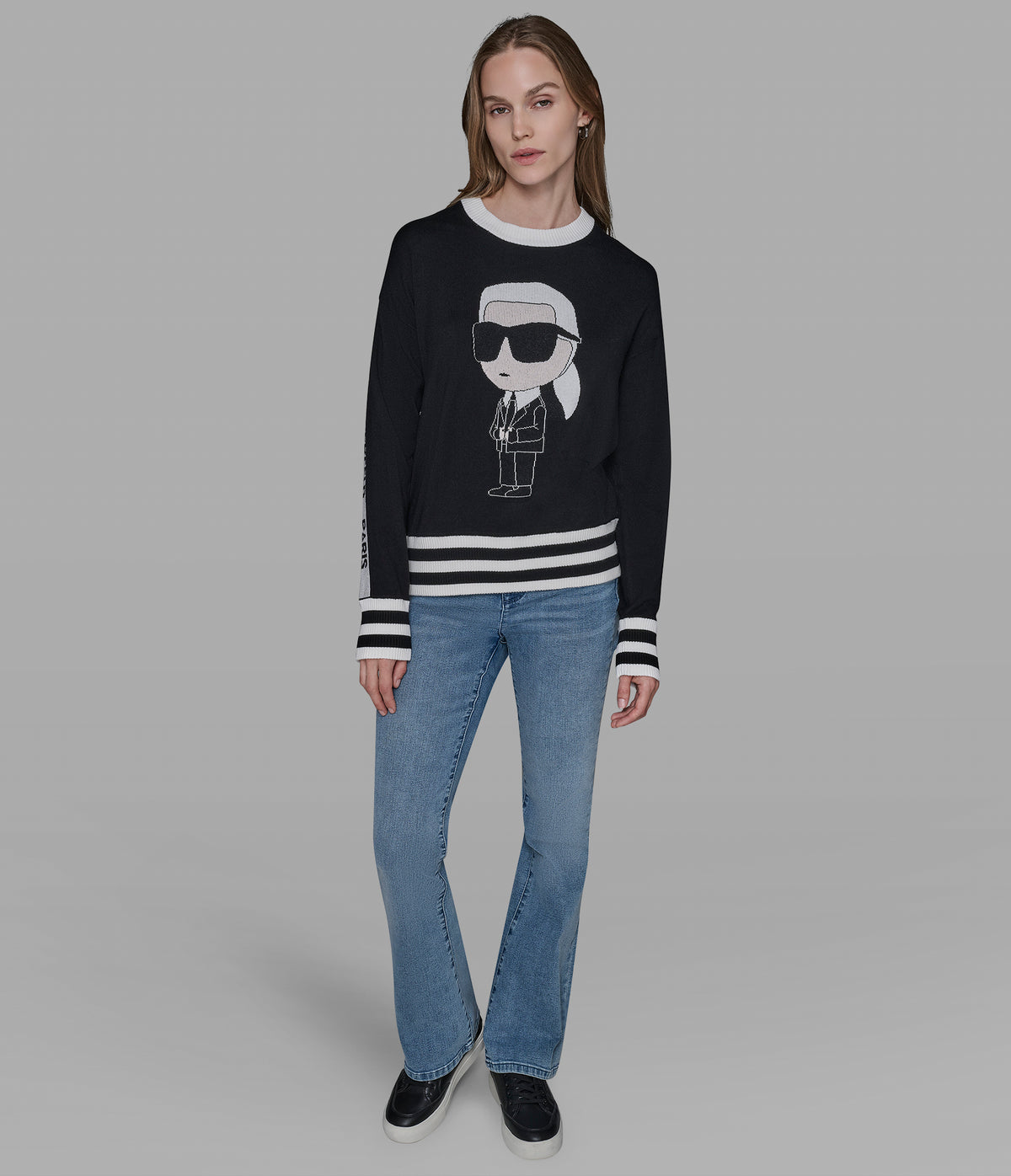 Karl Lagerfeld Jeans, Dames, Essential Logo Sweat, Regular Fit, Wit, XL Karl Lagerfeld Jeans, Dames, Essential Logo Sweat, Regular Fit, Wit, XL