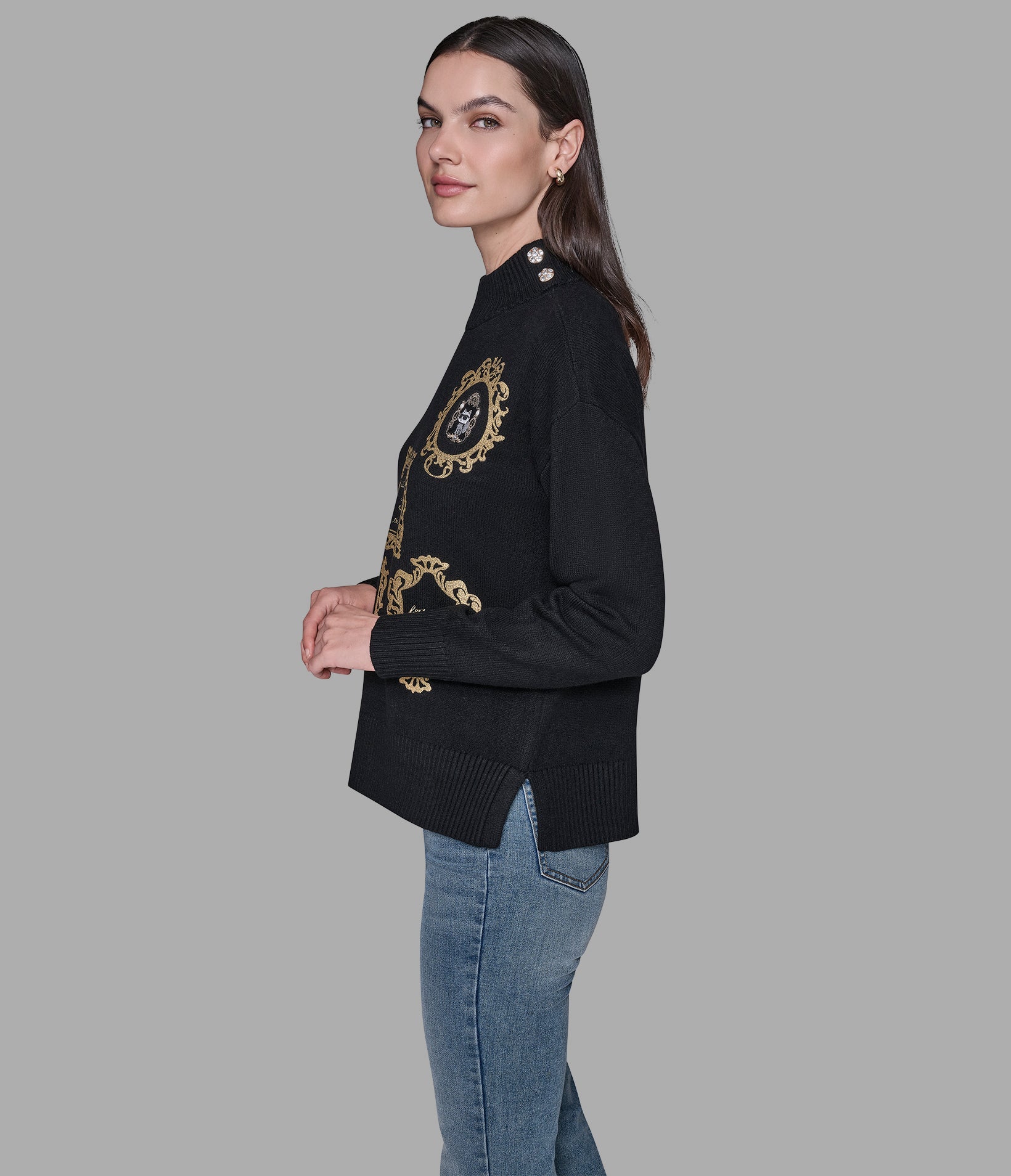 KARL AND CHOUPETTE FRAME SWEATER VIEW 4 KARL AND CHOUPETTE FRAME SWEATER VIEW 4