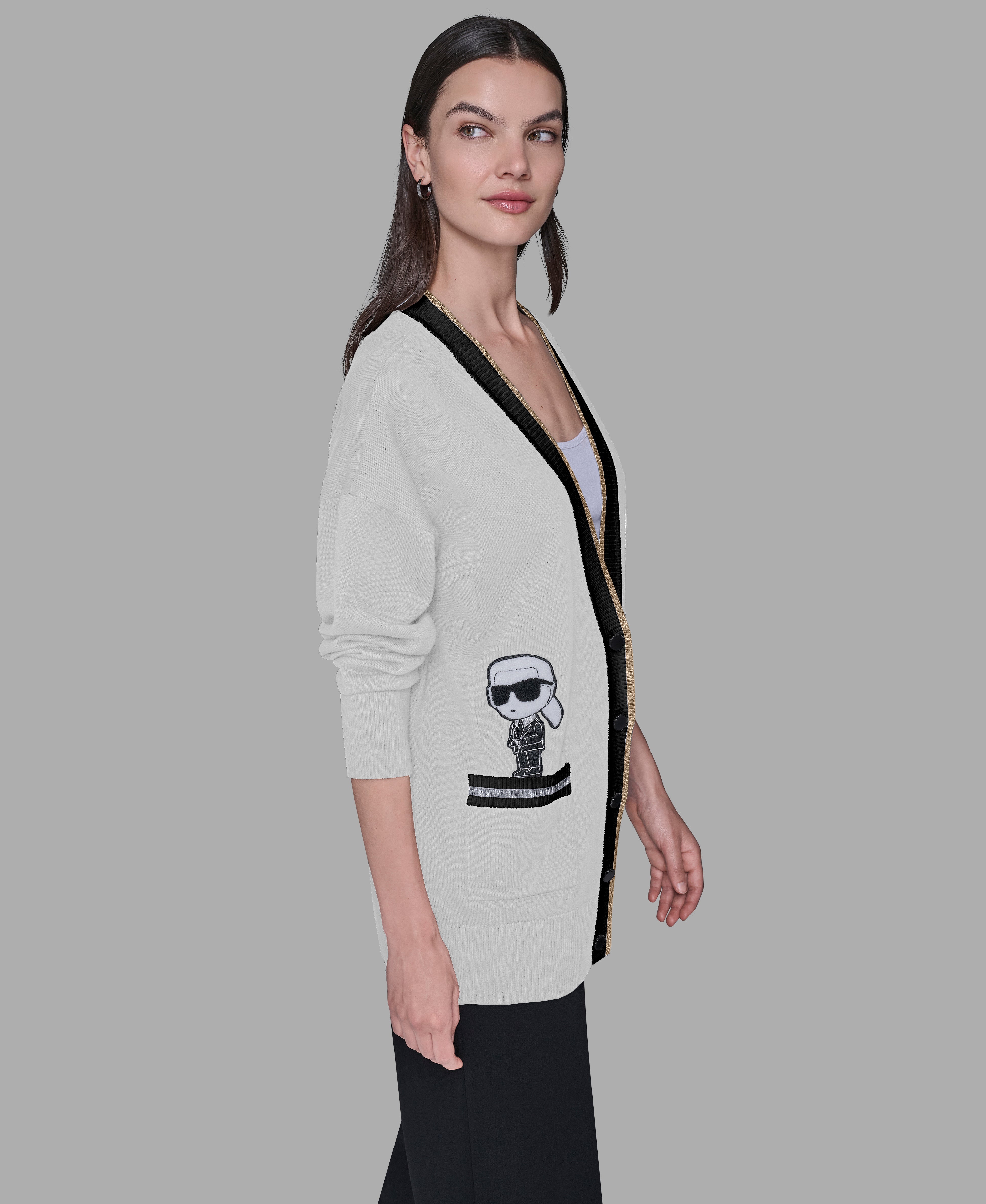VARSITY CARDIGAN WITH PATCHES VIEW 4 | Women's Clothing VARSITY CARDIGAN WITH PATCHES VIEW 4 | Women's Clothing