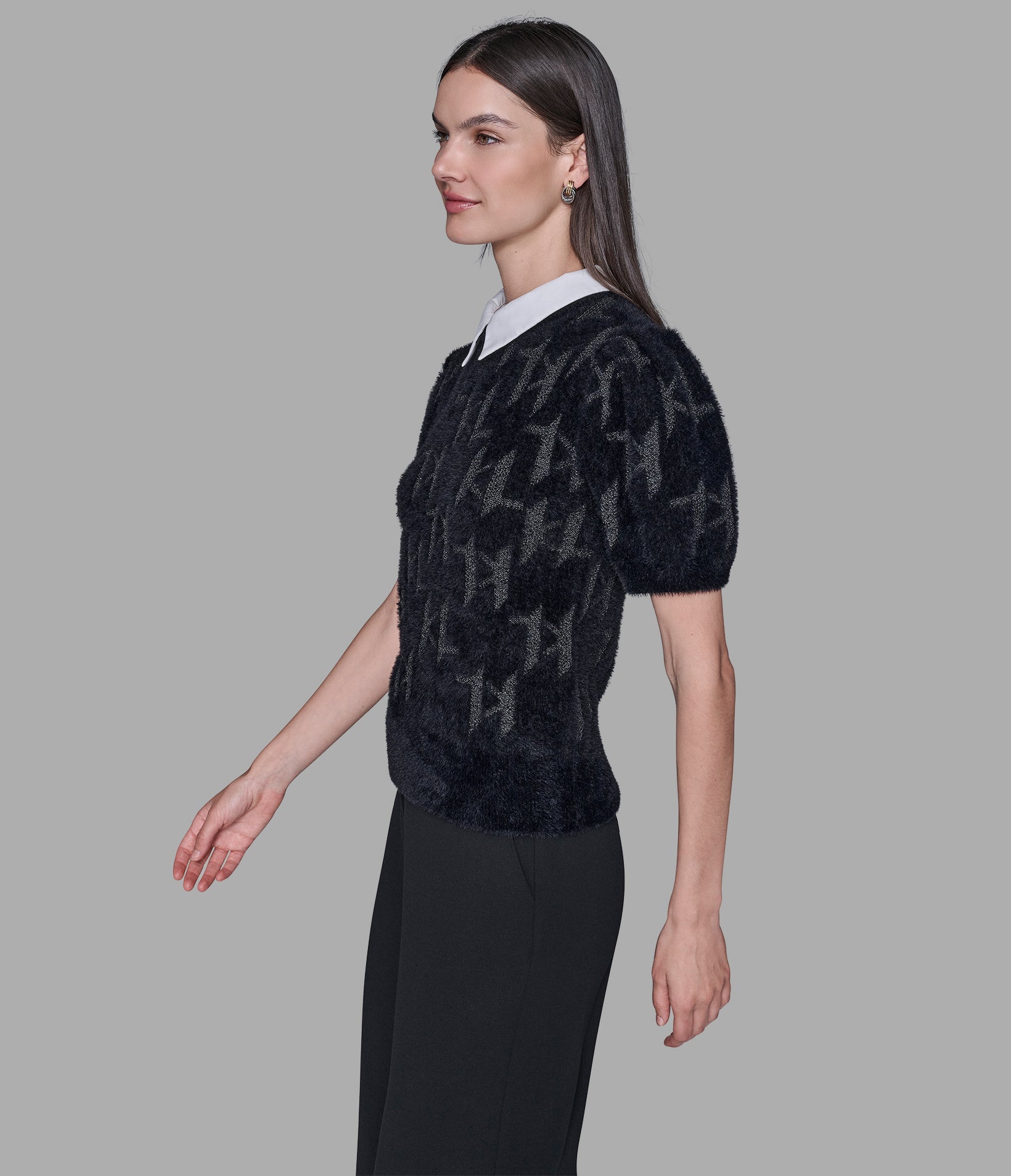 FUZZY KL SHORT SLEEVE SWEATER VIEW 4 | Women's Clothing FUZZY KL SHORT SLEEVE SWEATER VIEW 4 | Women's Clothing