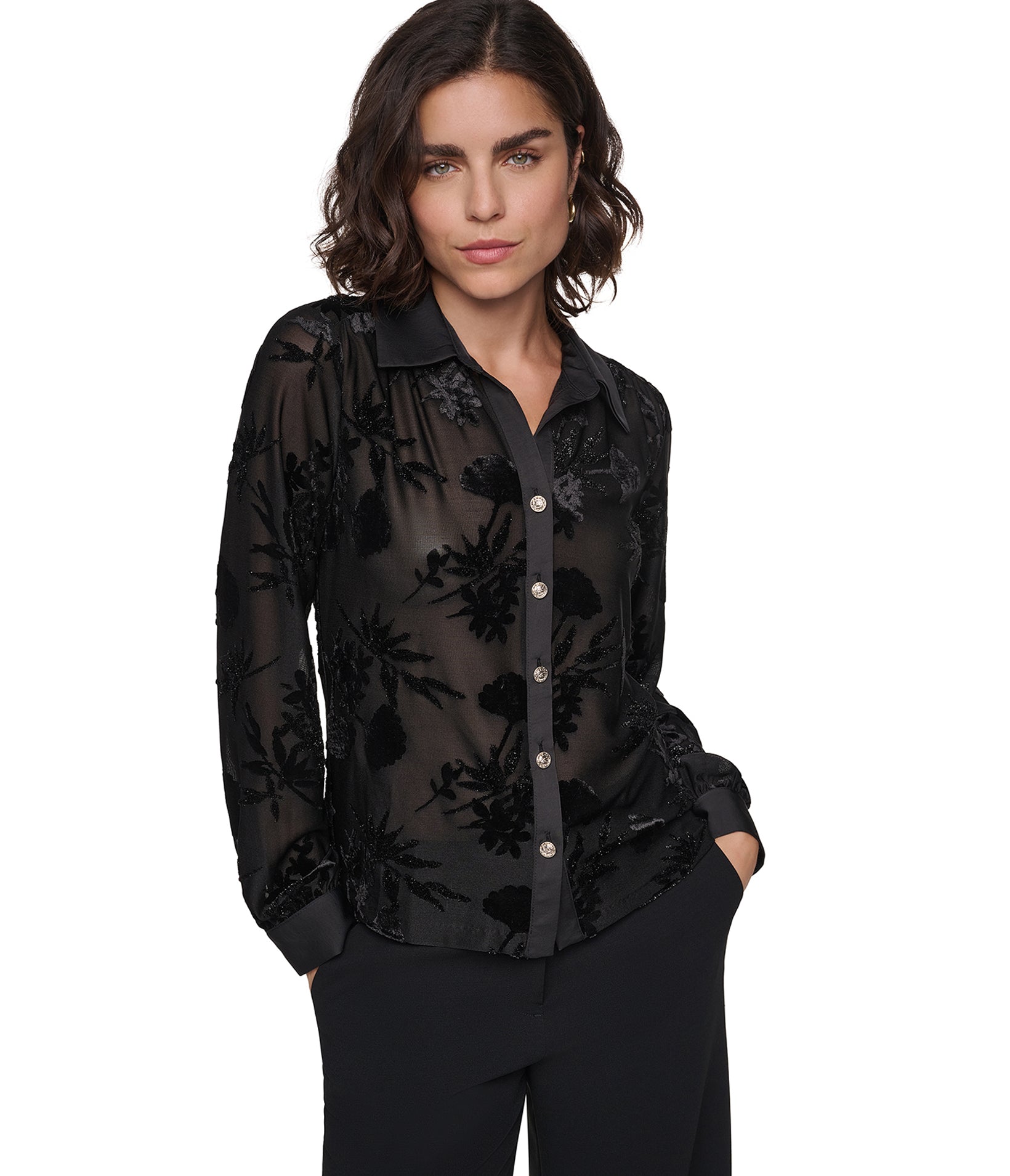 LONG SLEEVE KNIT BUTTON DOWN VIEW 1 LONG SLEEVE KNIT BUTTON DOWN VIEW 1
