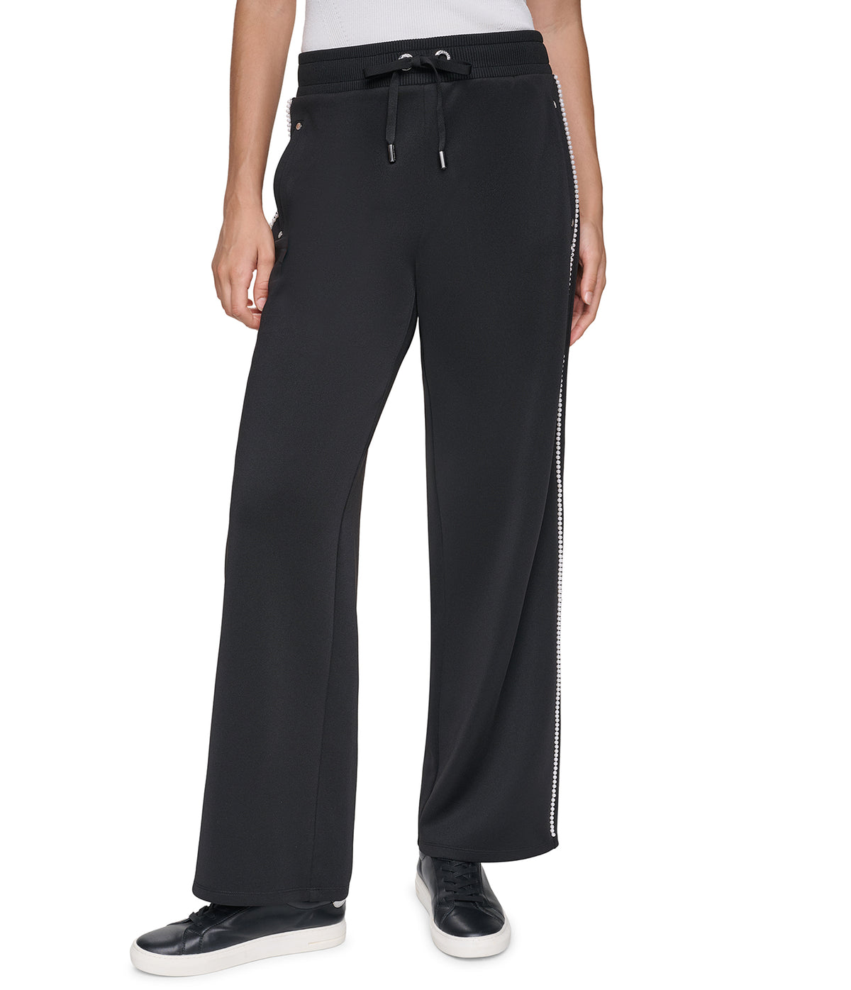 EMBELLISHED BOW TRACK PANT VIEW 1 EMBELLISHED BOW TRACK PANT VIEW 1