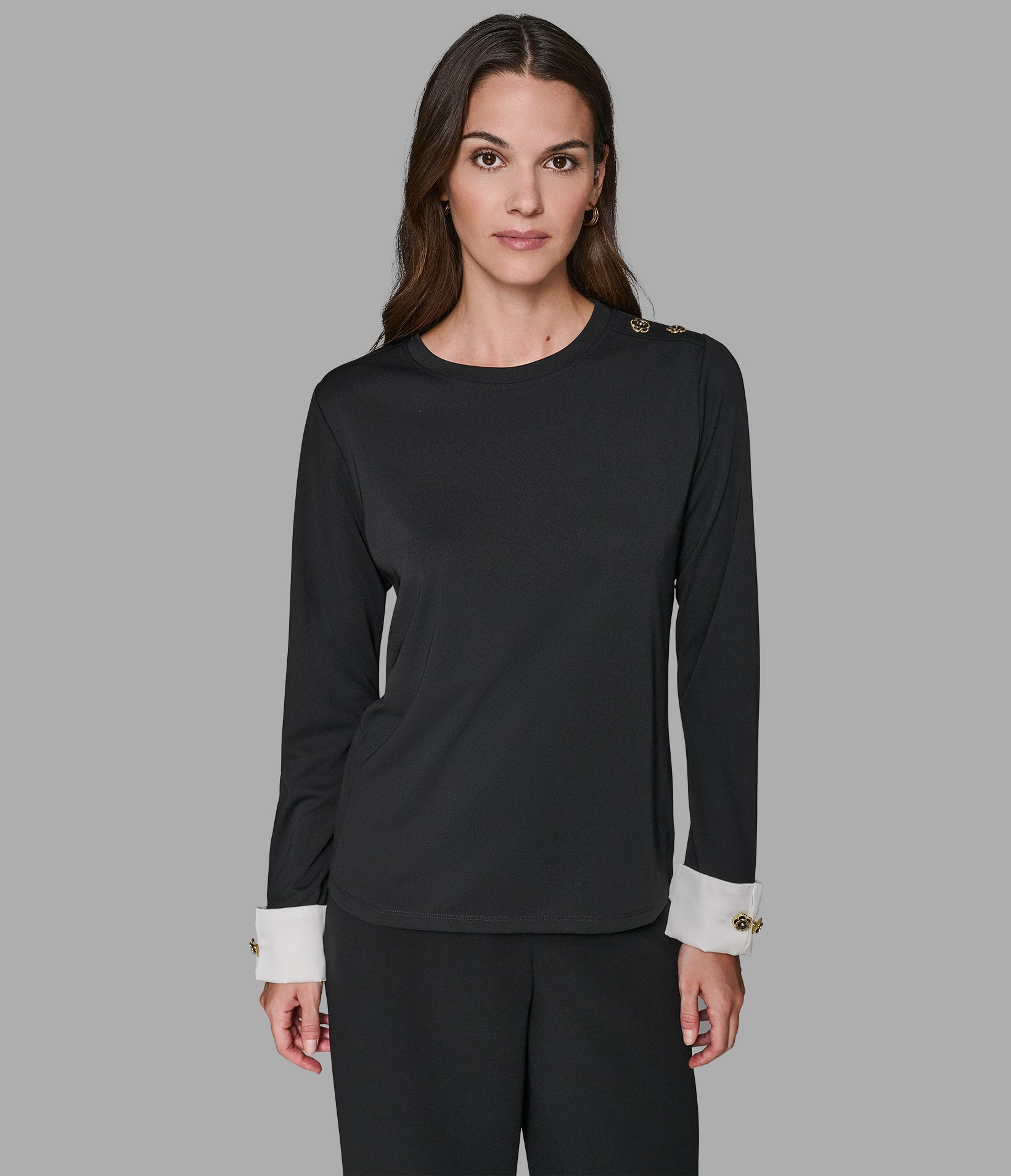 KNIT TOP WITH FLORAL BUTTONS View 1 | Women's Tops & Sweaters KNIT TOP WITH FLORAL BUTTONS View 1 | Women's Tops & Sweaters