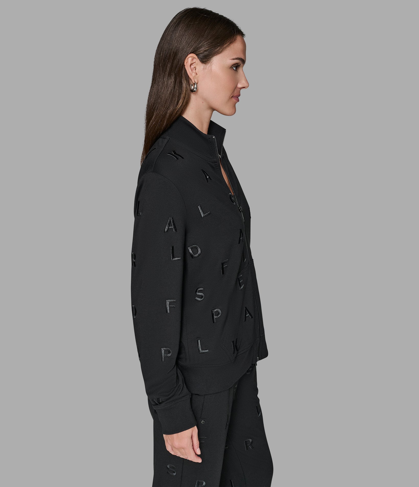 CO-ORD SCATTERED LOGO TRACK JACKET VIEW 4 | Women's Tops & Sweaters CO-ORD SCATTERED LOGO TRACK JACKET VIEW 4 | Women's Tops & Sweaters