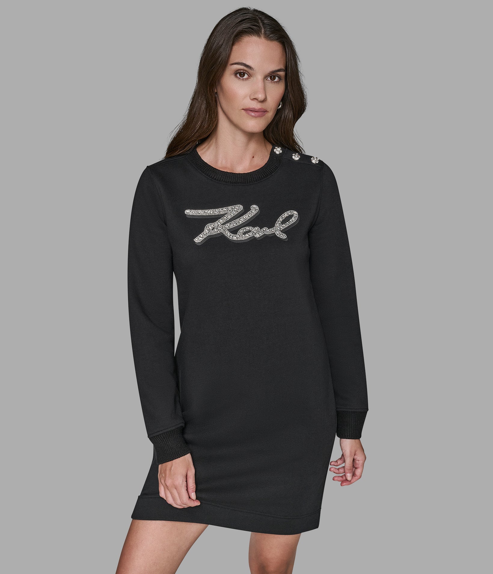 LOGO SWEATSHIRT DRESS VIEW 4 | WOMEN'S FALL COLLECTION LOGO SWEATSHIRT DRESS VIEW 4 | WOMEN'S FALL COLLECTION