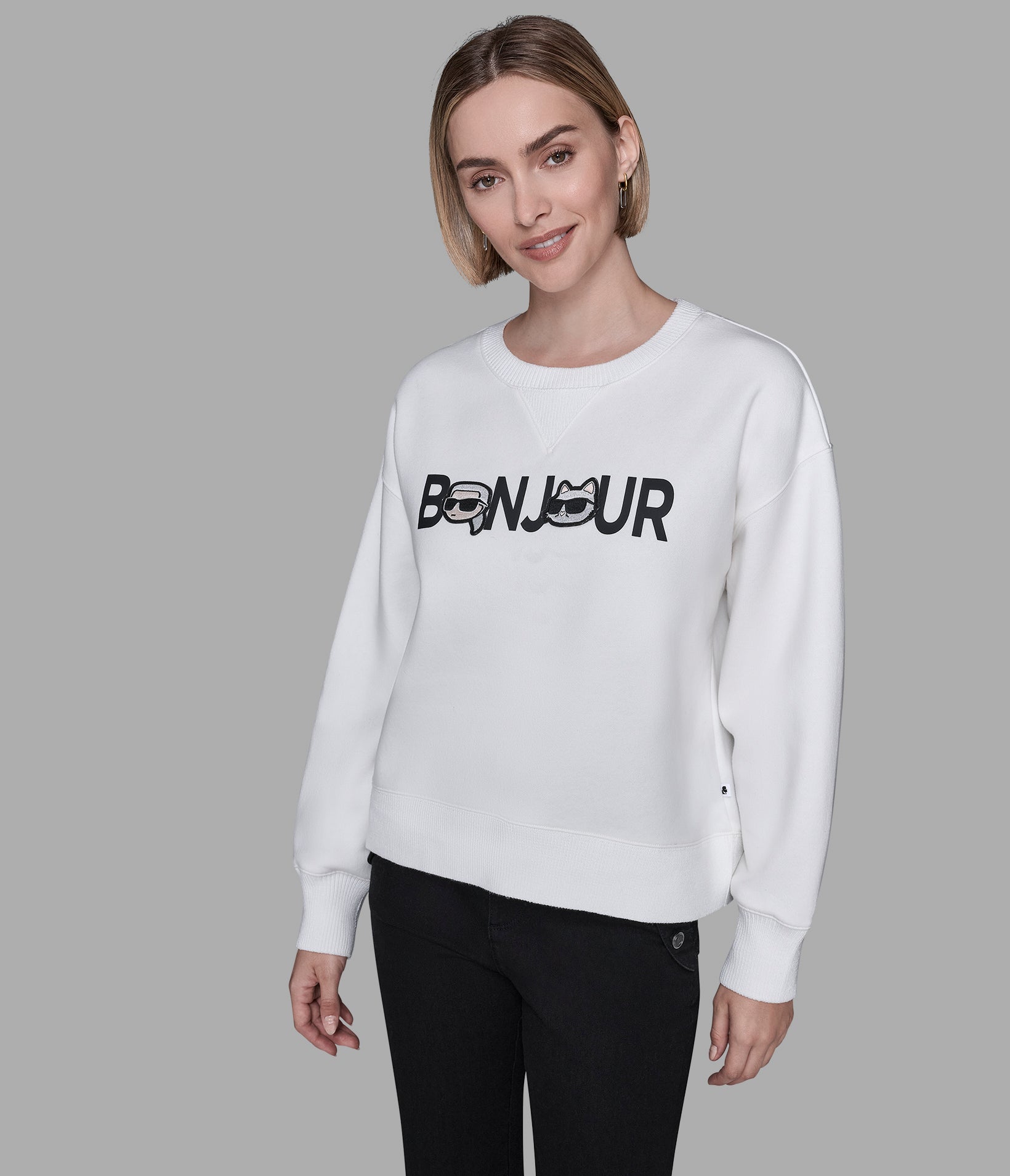 BONJOUR CHARACTER SWEATSHIRT View 1 | Women's Clothing BONJOUR CHARACTER SWEATSHIRT View 1 | Women's Clothing