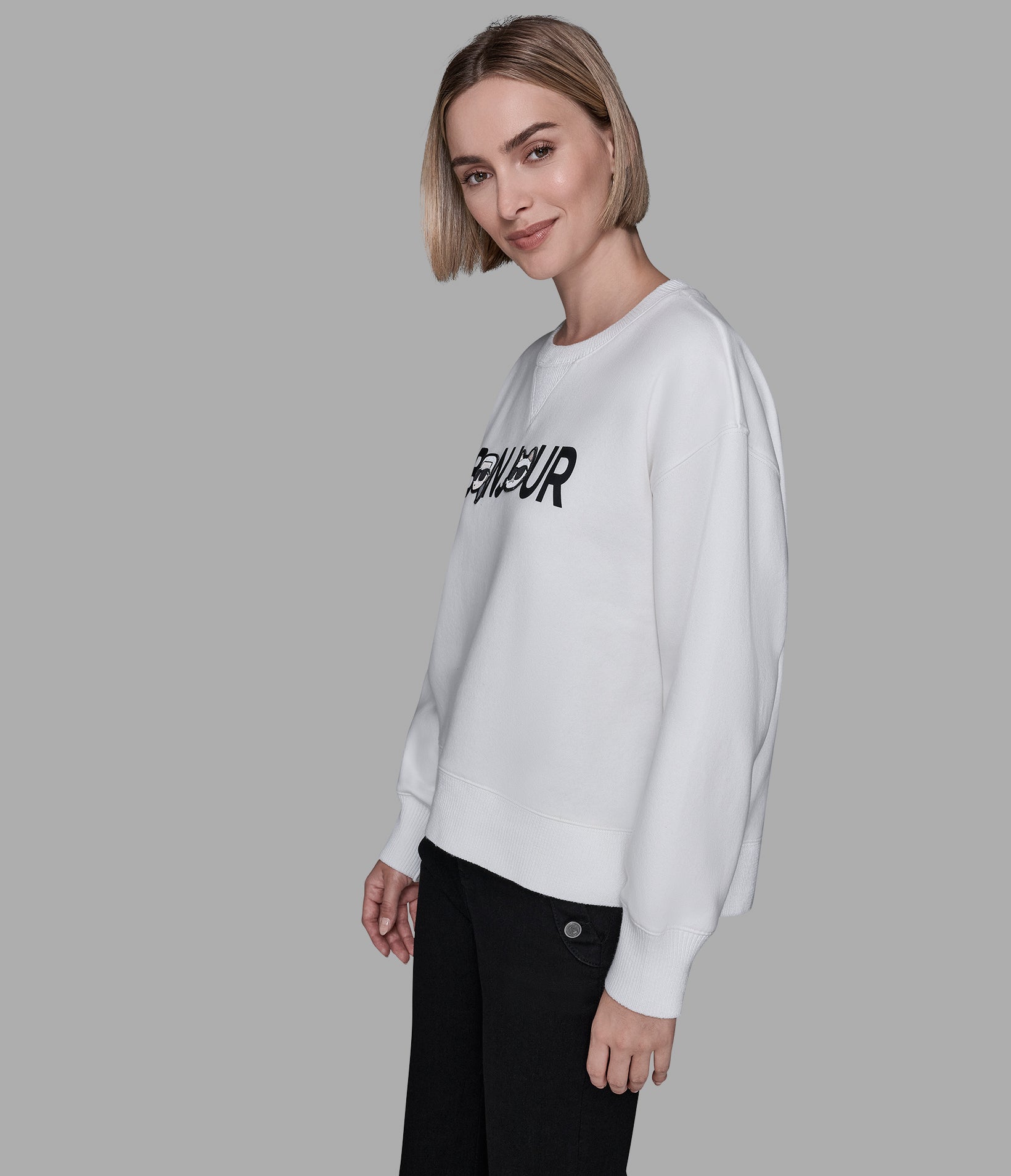 BONJOUR CHARACTER SWEATSHIRT View 2 | Women's Clothing BONJOUR CHARACTER SWEATSHIRT View 2 | Women's Clothing