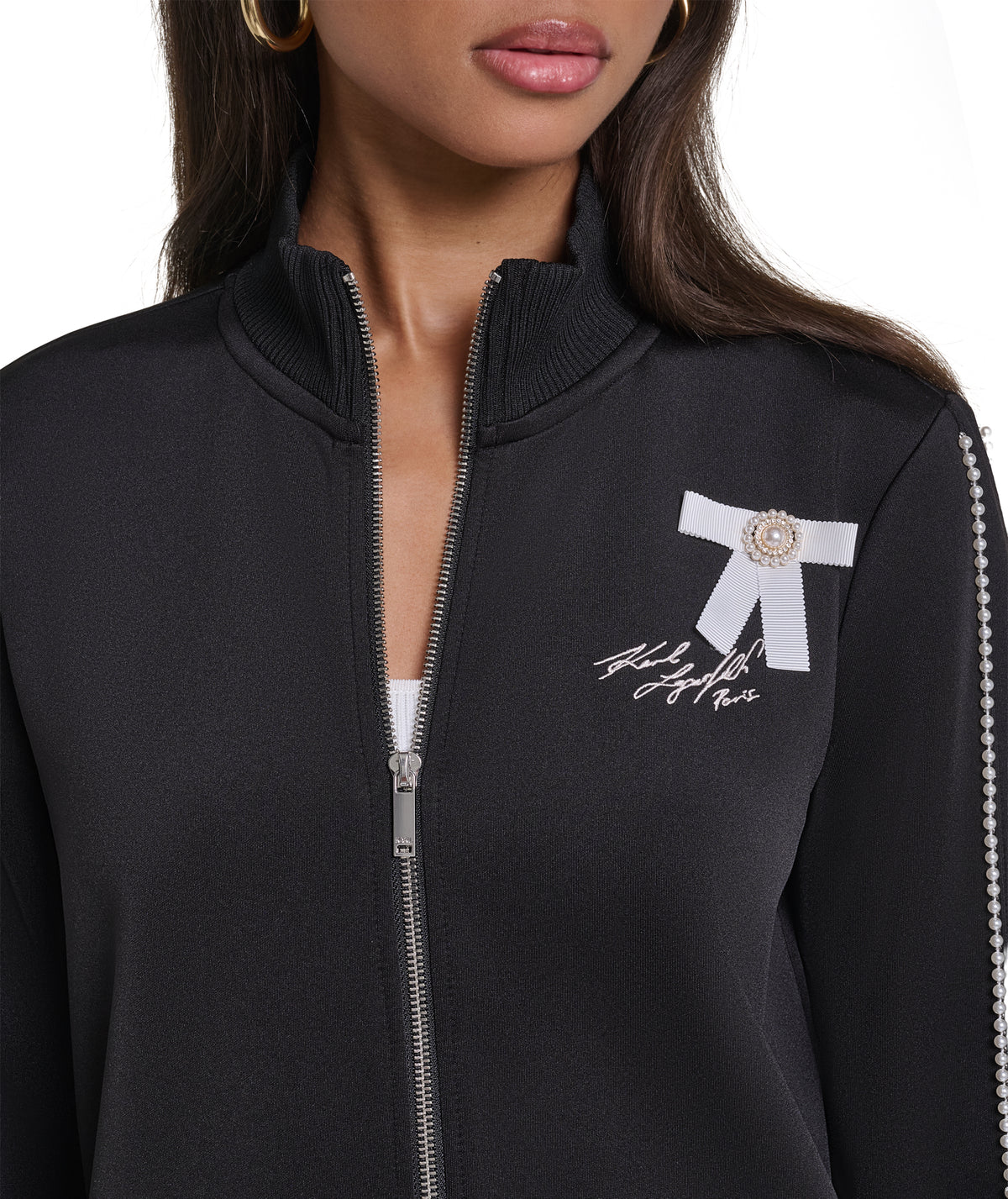 EMBELLISHED BOW TRACK JACKET VIEW 8 EMBELLISHED BOW TRACK JACKET VIEW 8