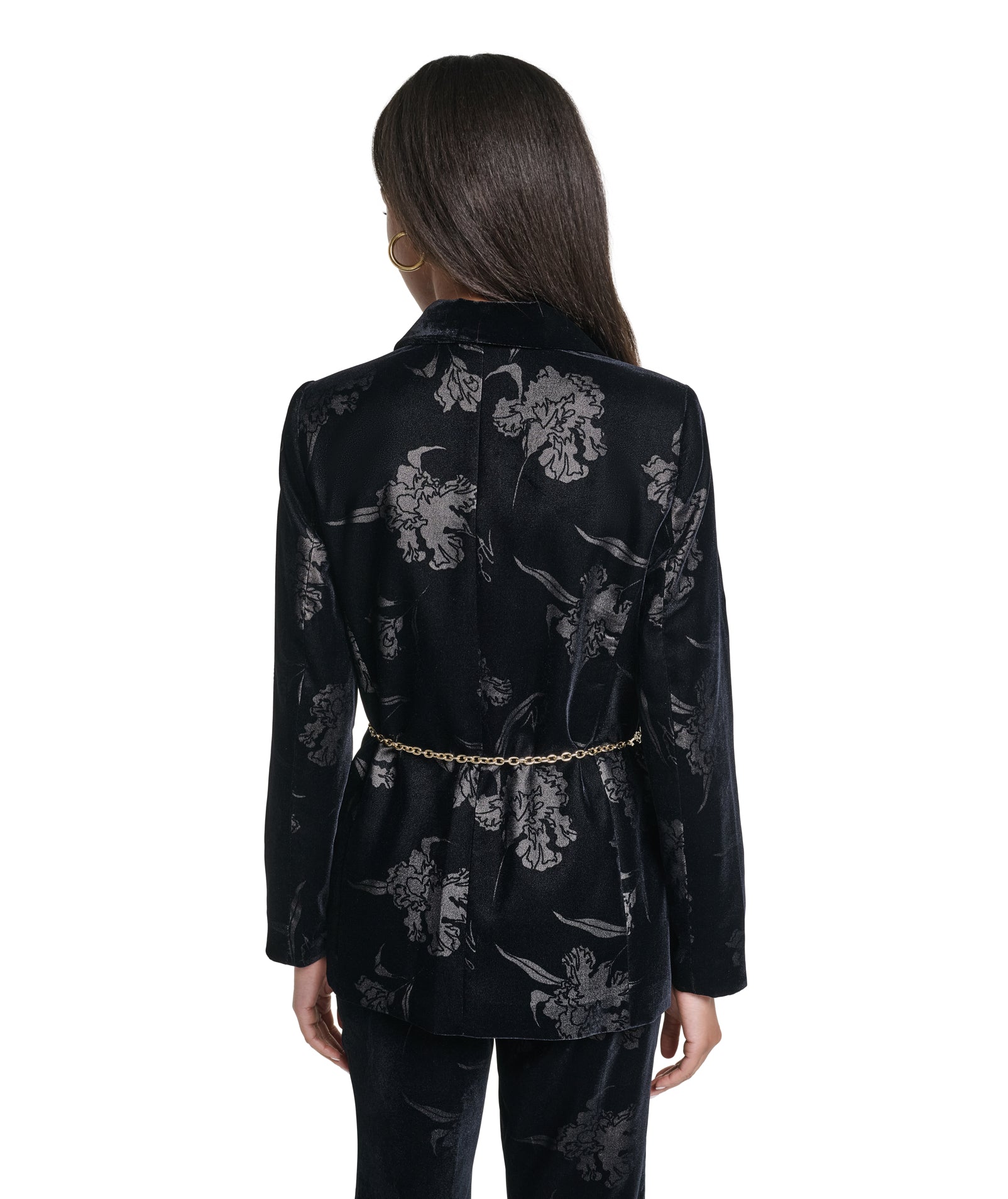 VELVET BELTED BLAZER VIEW 3 VELVET BELTED BLAZER VIEW 3