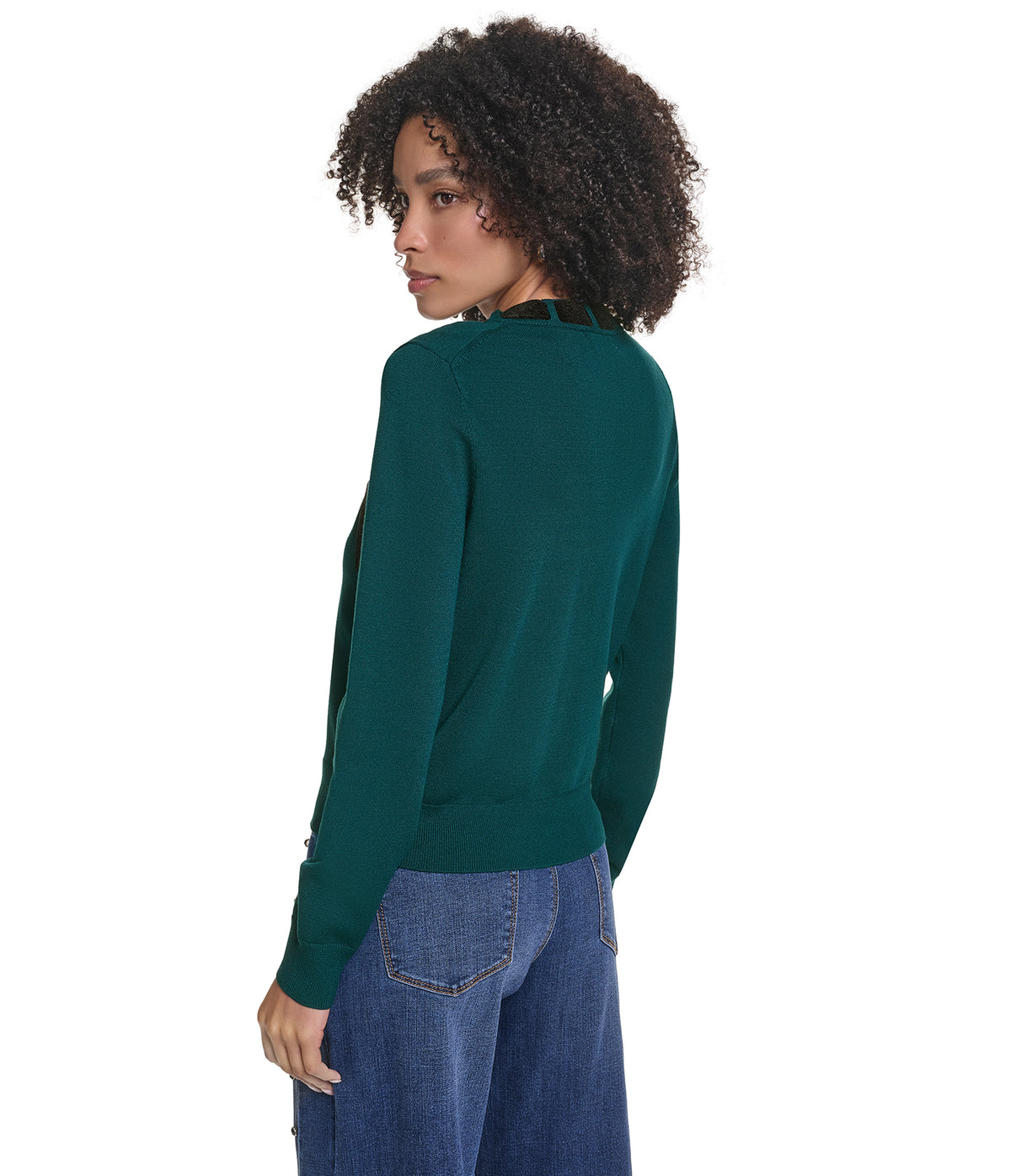 VELVET TIE NECK DETAIL SWEATER View 2 | WOMEN'S FALL COLLECTION VELVET TIE NECK DETAIL SWEATER View 2 | WOMEN'S FALL COLLECTION