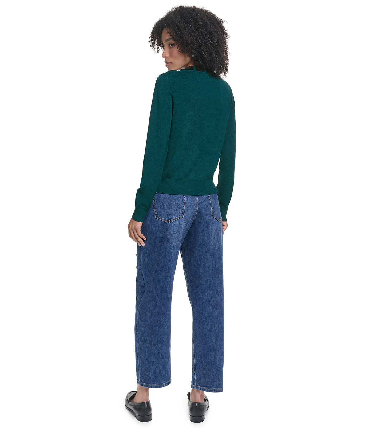 VELVET TIE NECK DETAIL SWEATER VIEW 5 VELVET TIE NECK DETAIL SWEATER VIEW 5