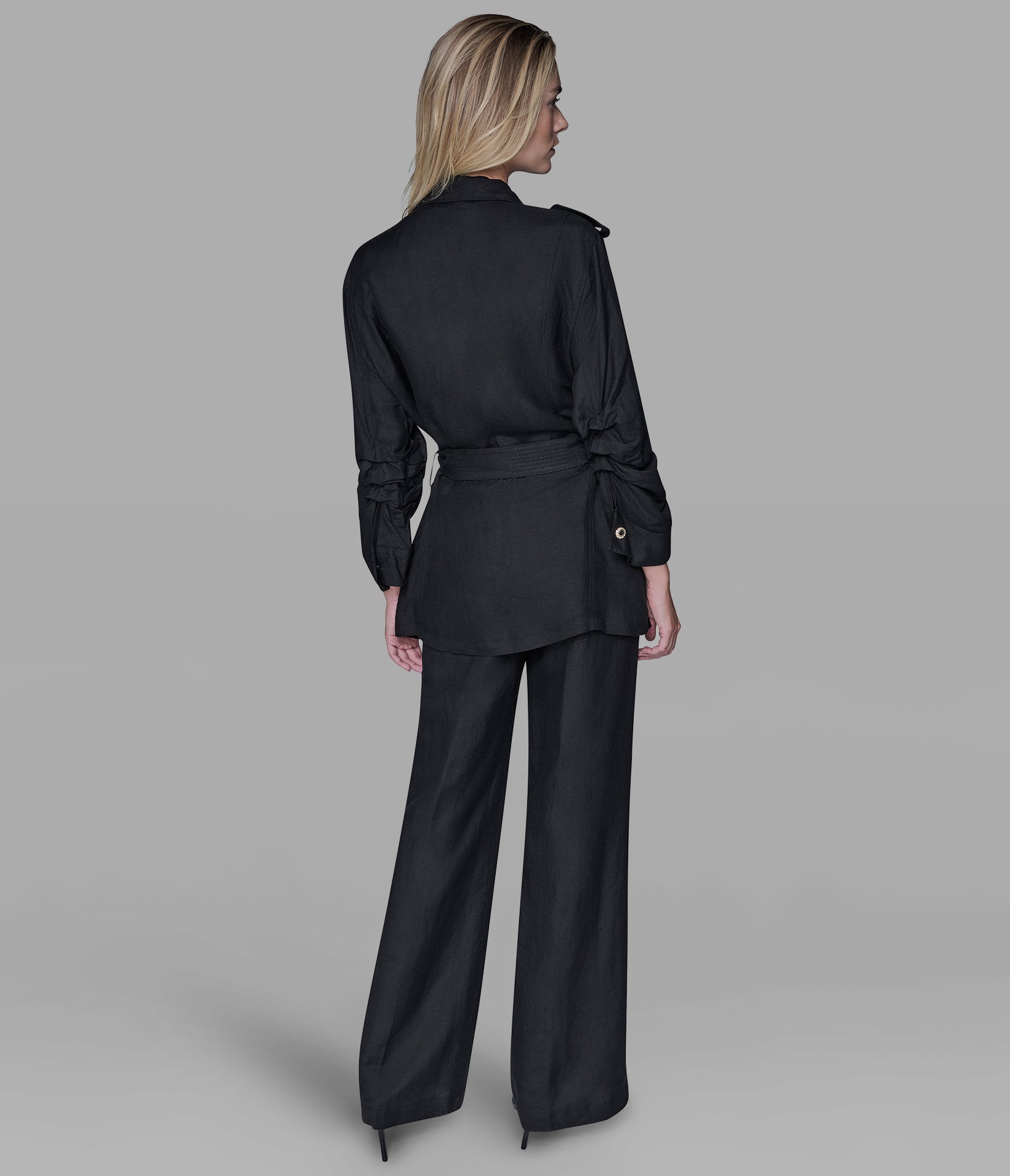 LINEN BLEND BELTED JACKET VIEW 5 | Women's Clothing LINEN BLEND BELTED JACKET VIEW 5 | Women's Clothing