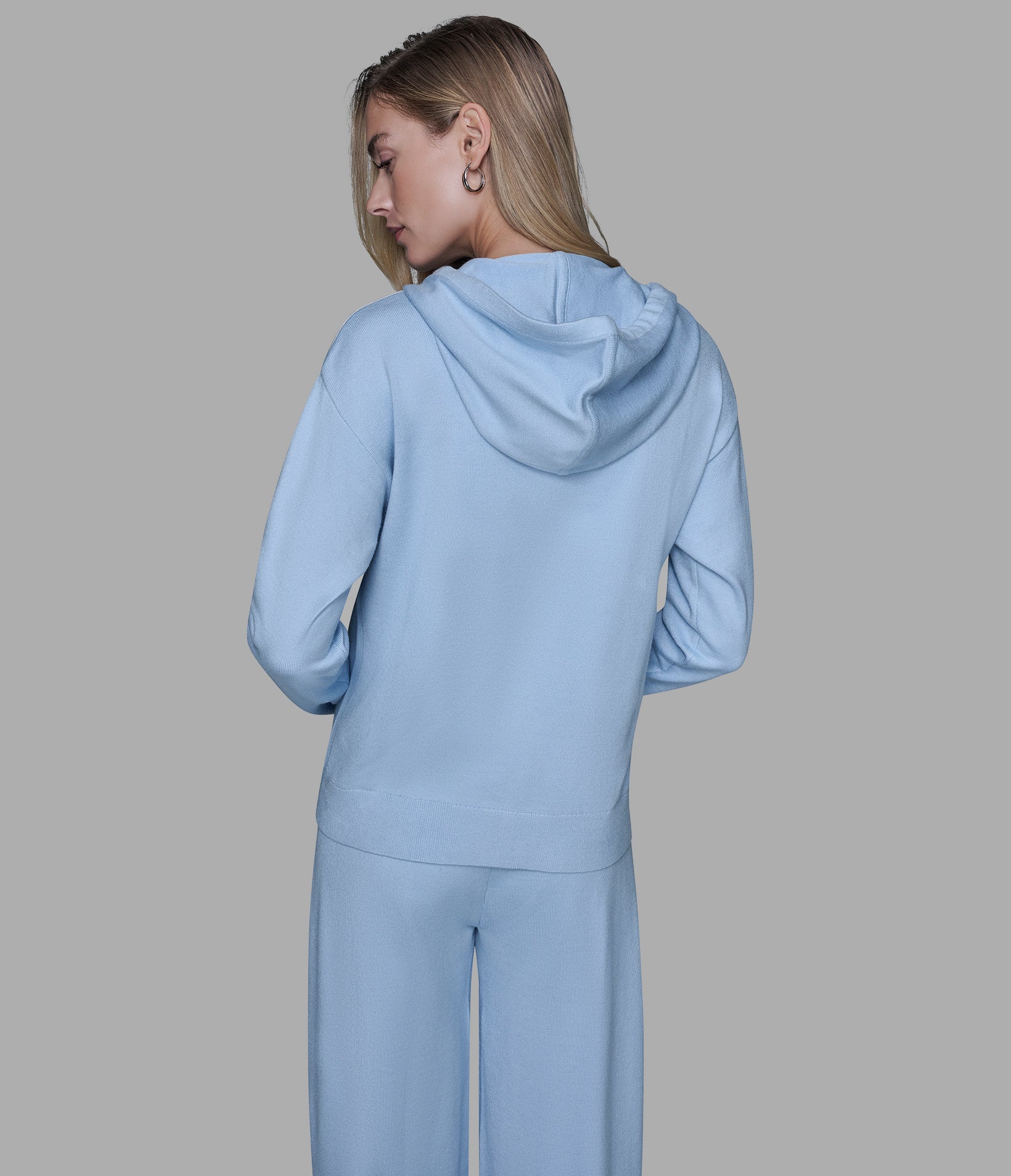 LOGO FULL-ZIP SWEATER WITH HOODIE View 2 | Women's Clothing LOGO FULL-ZIP SWEATER WITH HOODIE View 2 | Women's Clothing