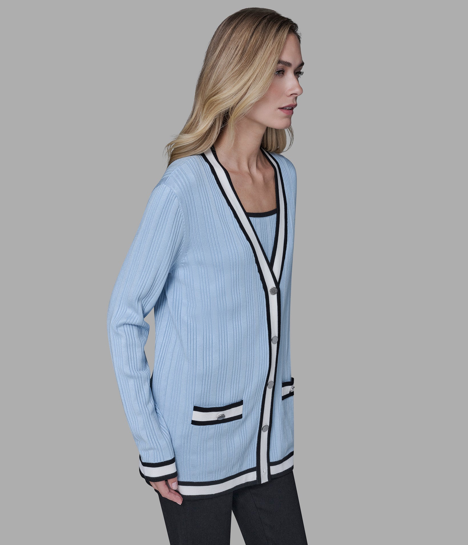 RIBBED CARDIGAN VIEW 3 | Women's Tops & Sweaters RIBBED CARDIGAN VIEW 3 | Women's Tops & Sweaters