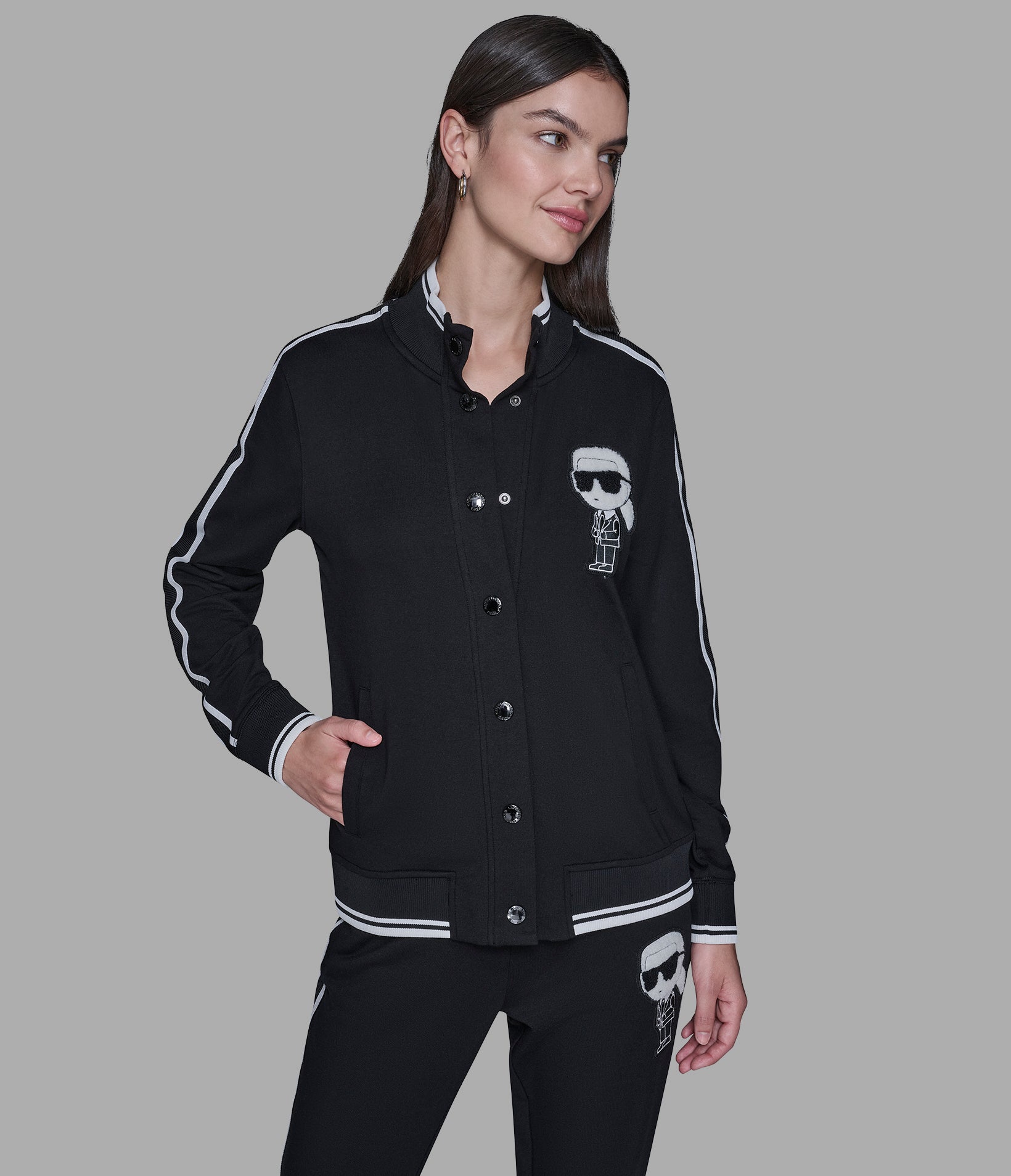 KARL PATCH TRACK JACKET View 1 | Women's Sale KARL PATCH TRACK JACKET View 1 | Women's Sale