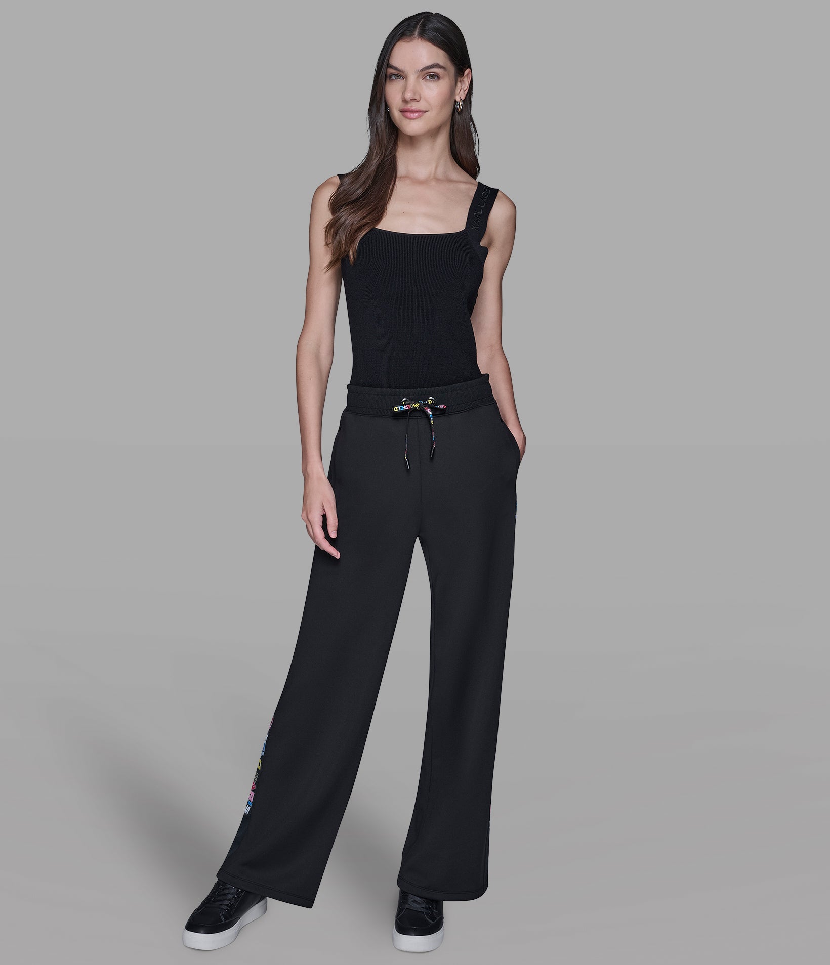 MULTI-COLOR LOGO TAPE TRACK PANT VIEW 6 | Women's Clothing MULTI-COLOR LOGO TAPE TRACK PANT VIEW 6 | Women's Clothing