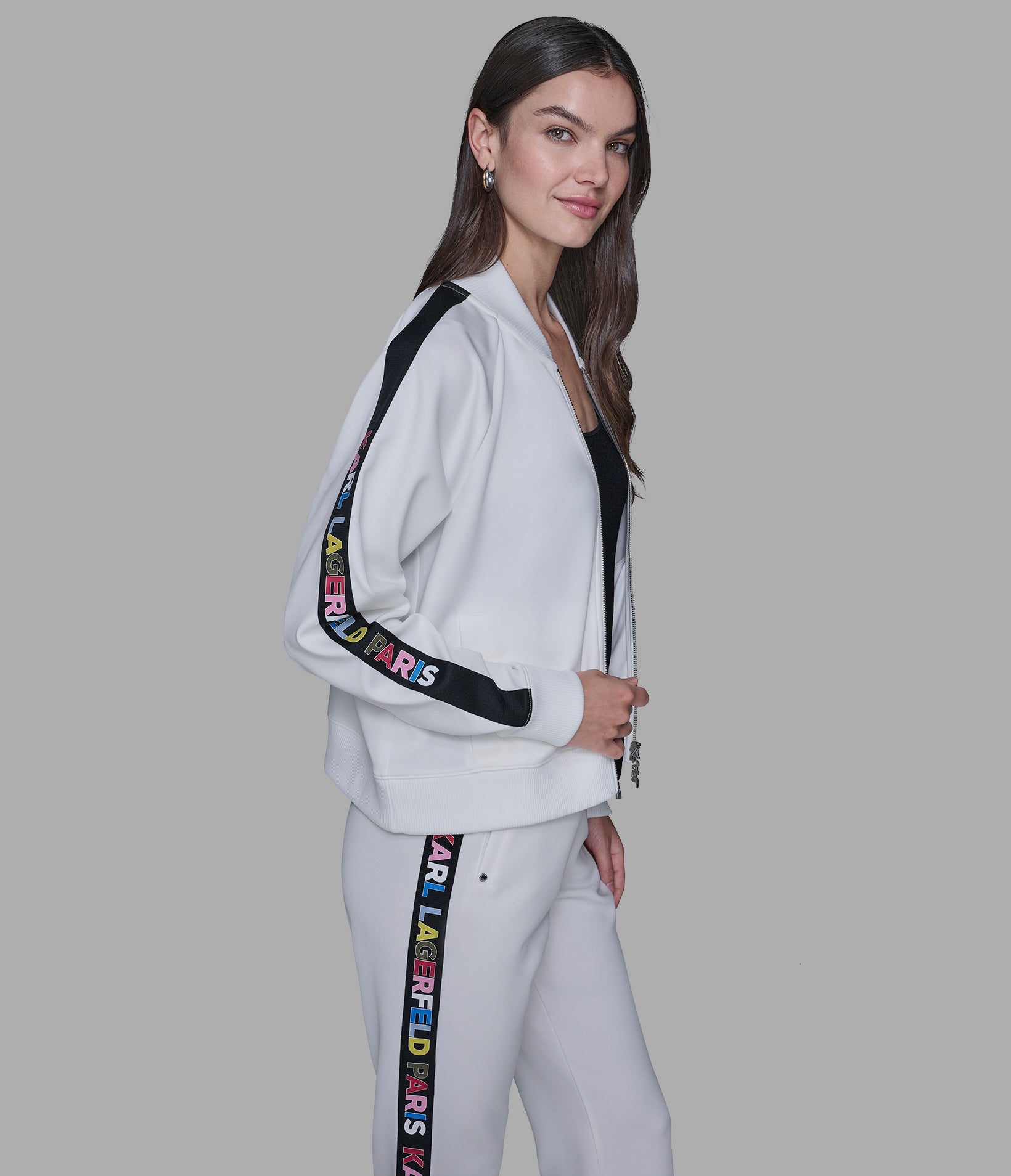 MUTLI-COLOR LOGO TAPE JACKET View 2 | Women's Clothing MUTLI-COLOR LOGO TAPE JACKET View 2 | Women's Clothing