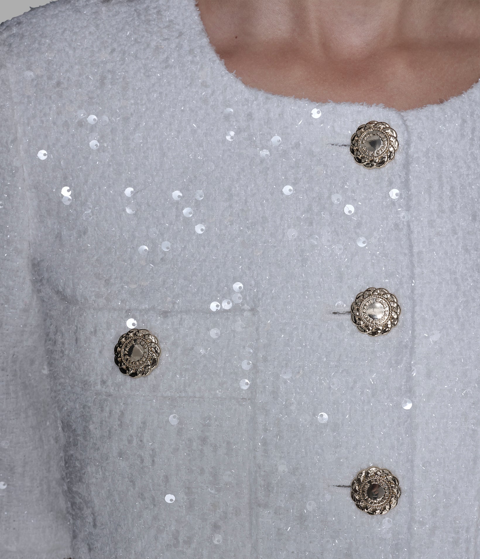 SHORT SLEEVE SHIMMER TWEED JACKET VIEW 6 | Valentine's Day Shop SHORT SLEEVE SHIMMER TWEED JACKET VIEW 6 | Valentine's Day Shop