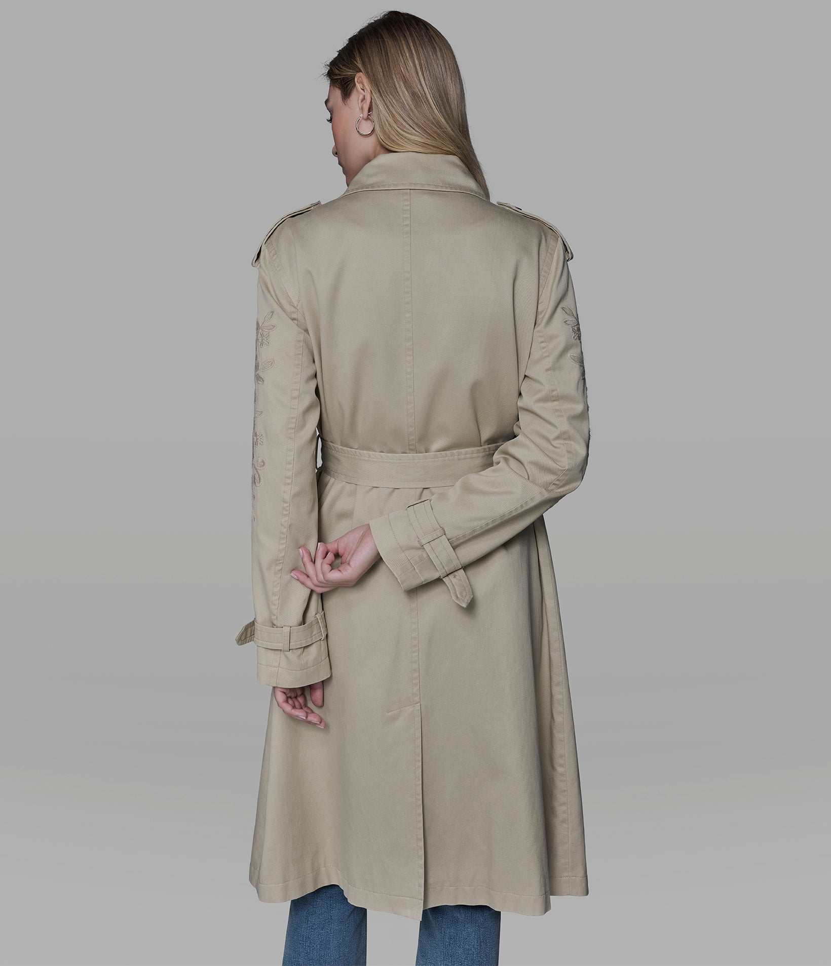 FLORAL APPLIQUE TRENCH COAT View 2 | Products FLORAL APPLIQUE TRENCH COAT View 2 | Products