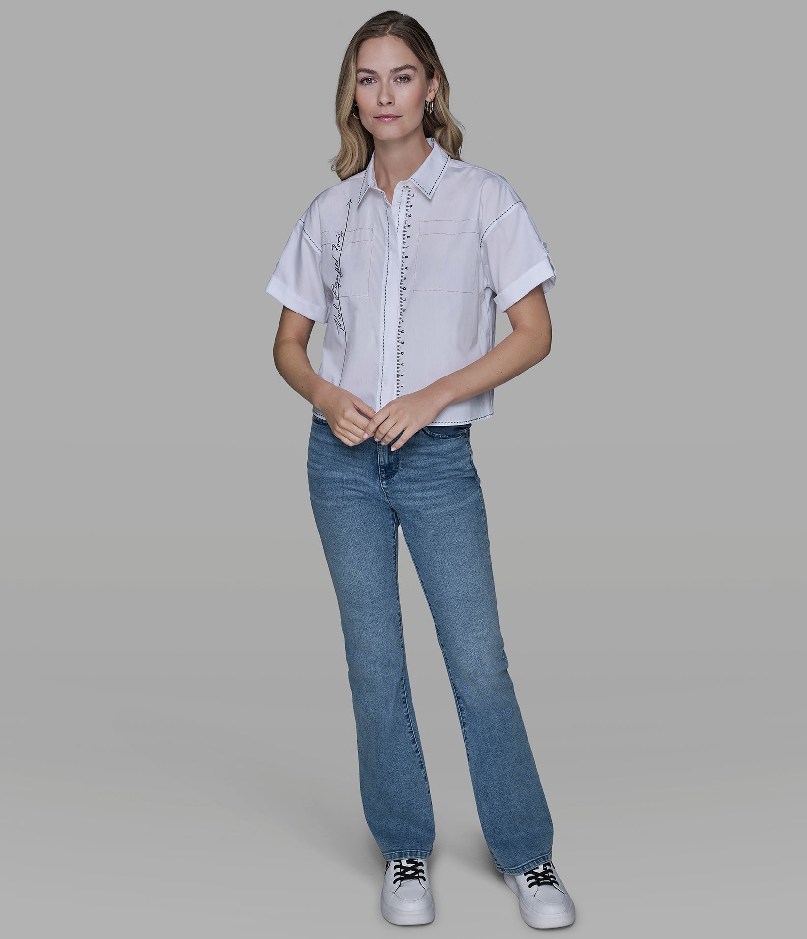 COTTON POPLIN STITCH BLOUSE VIEW 4 COTTON POPLIN STITCH BLOUSE VIEW 4