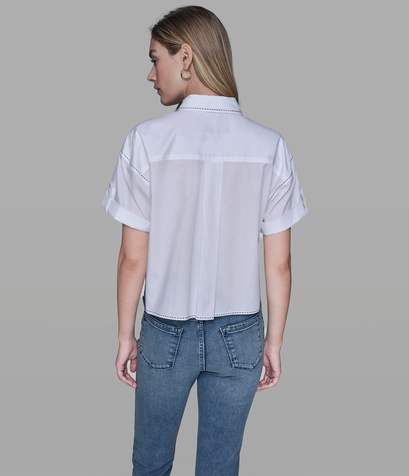 COTTON POPLIN STITCH BLOUSE View 2 | Women's Tops & Sweaters COTTON POPLIN STITCH BLOUSE View 2 | Women's Tops & Sweaters