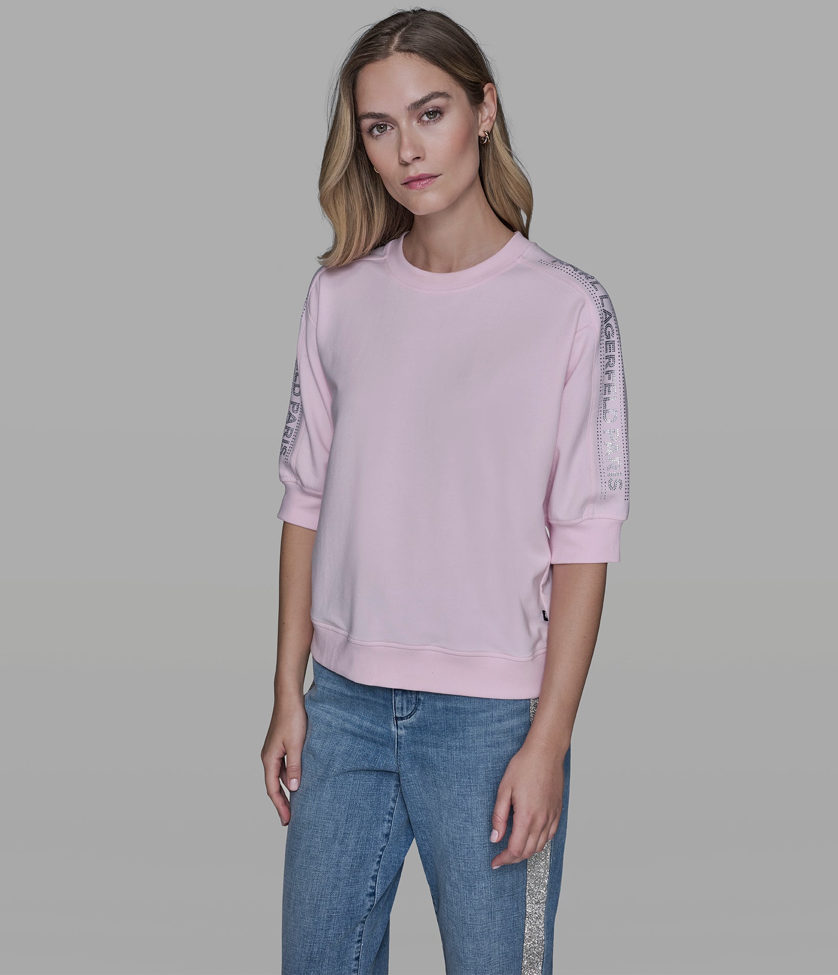 SPARKLE LOGO TAPE SPORT TOP View 1 | Women's Clothing SPARKLE LOGO TAPE SPORT TOP View 1 | Women's Clothing