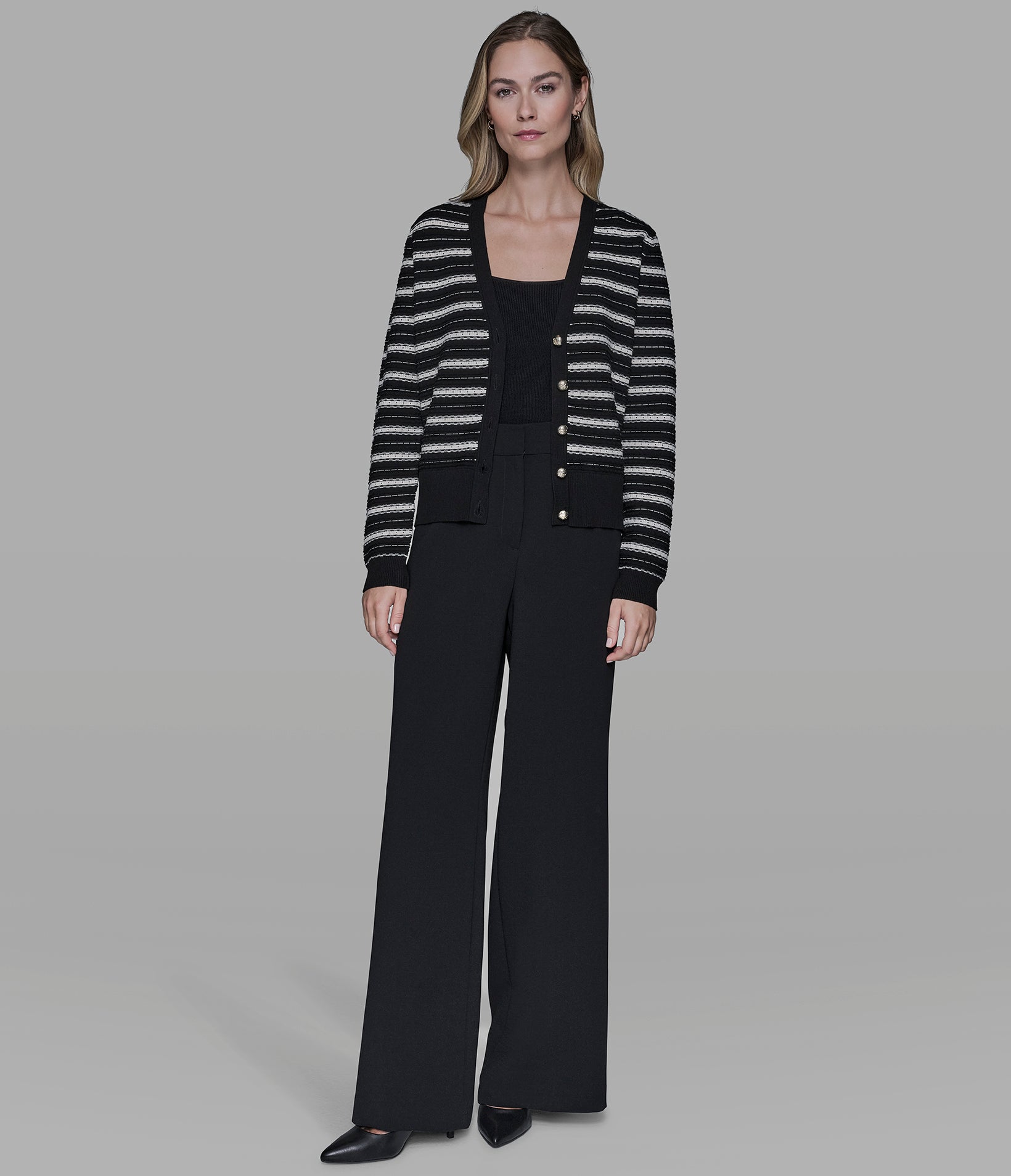 STRIPE KNIT CARDIGAN VIEW 4 STRIPE KNIT CARDIGAN VIEW 4