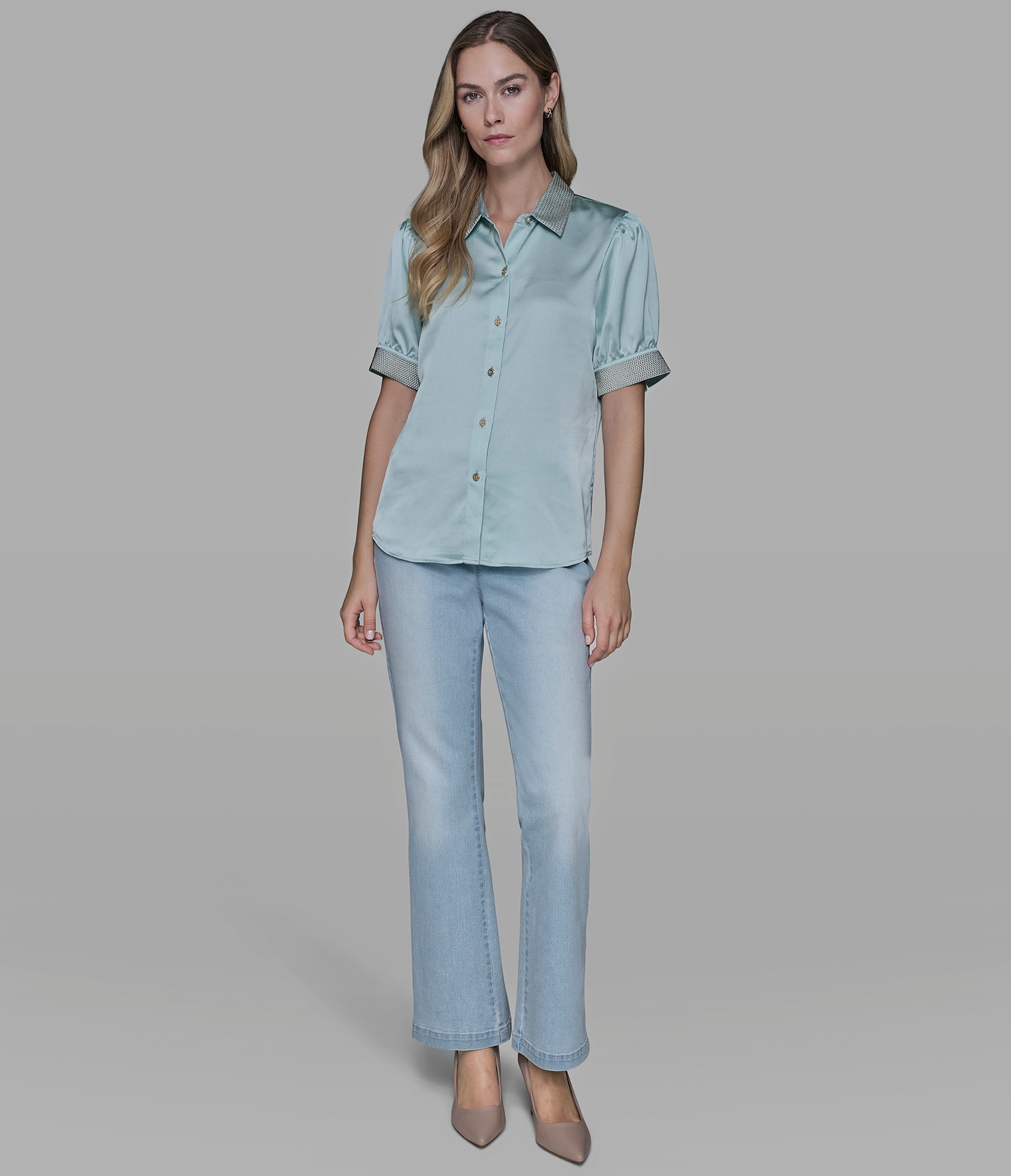 SATIN STUD SHIRT VIEW 4 SATIN STUD SHIRT VIEW 4