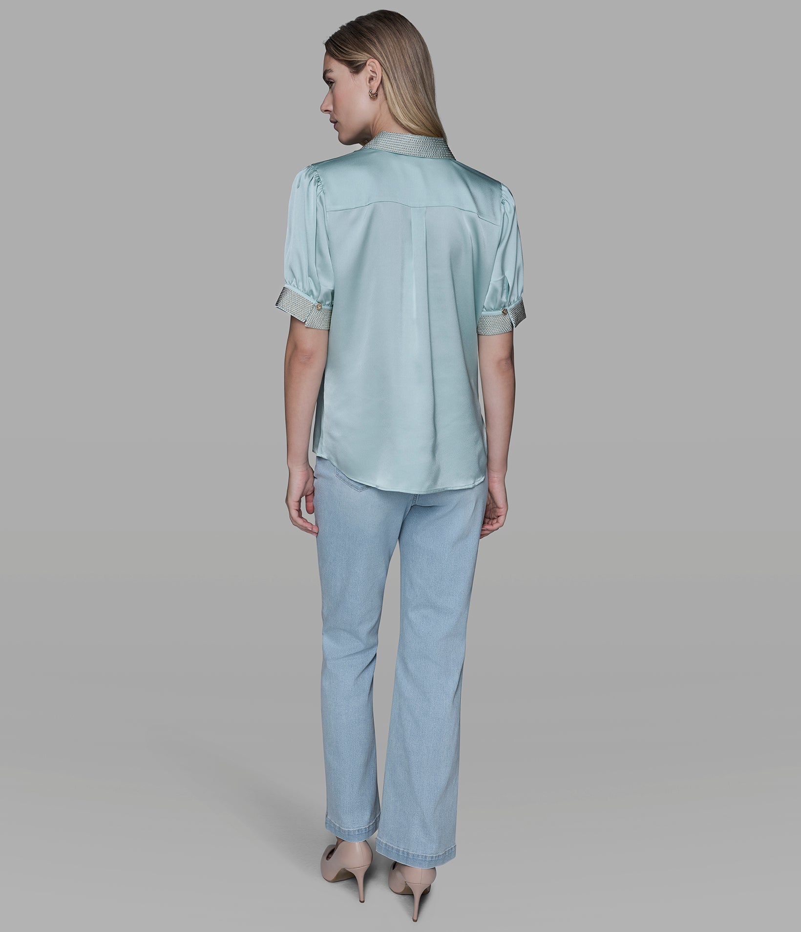 SATIN STUD SHIRT VIEW 6 SATIN STUD SHIRT VIEW 6