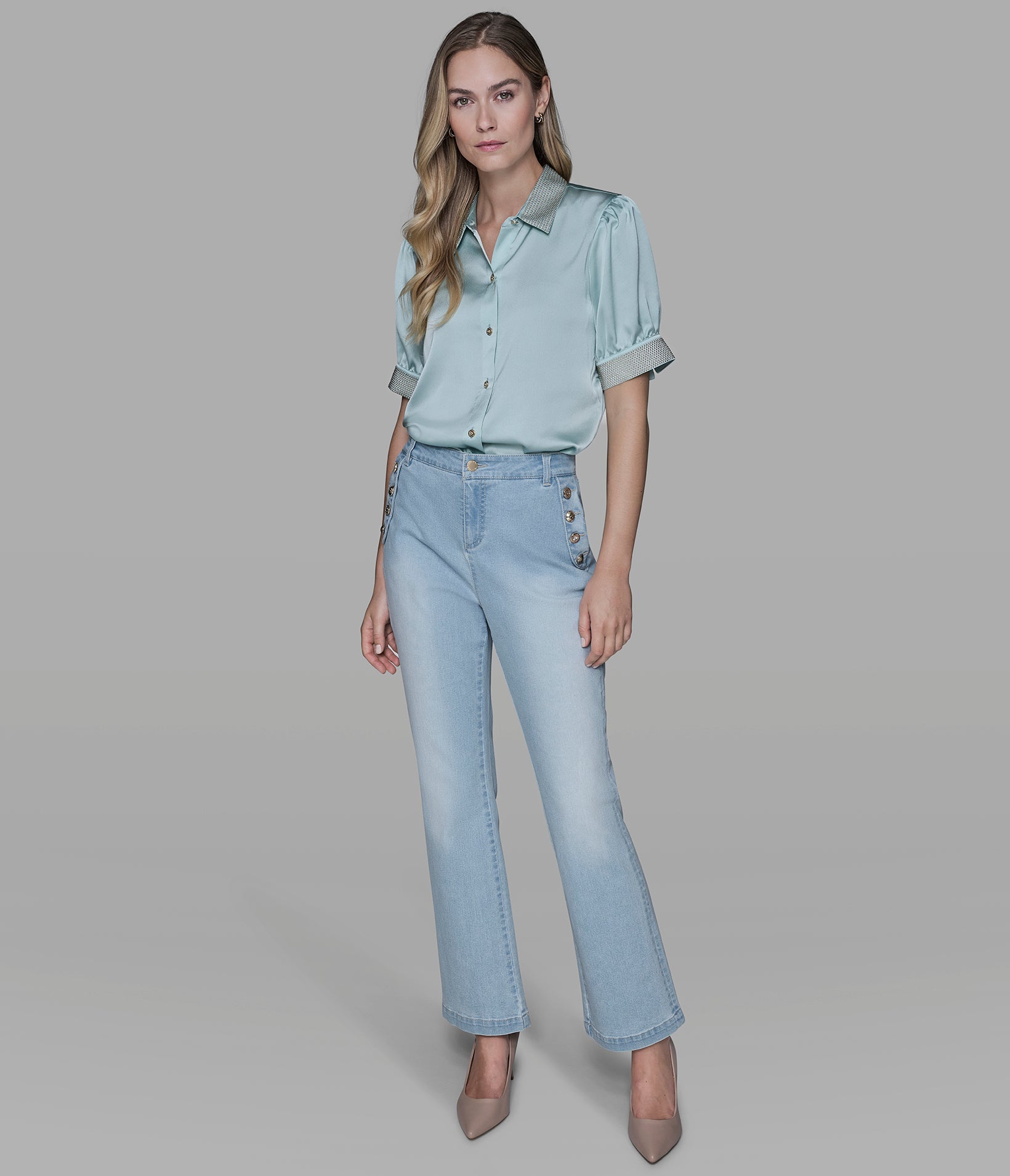 SATIN STUD SHIRT VIEW 5 SATIN STUD SHIRT VIEW 5