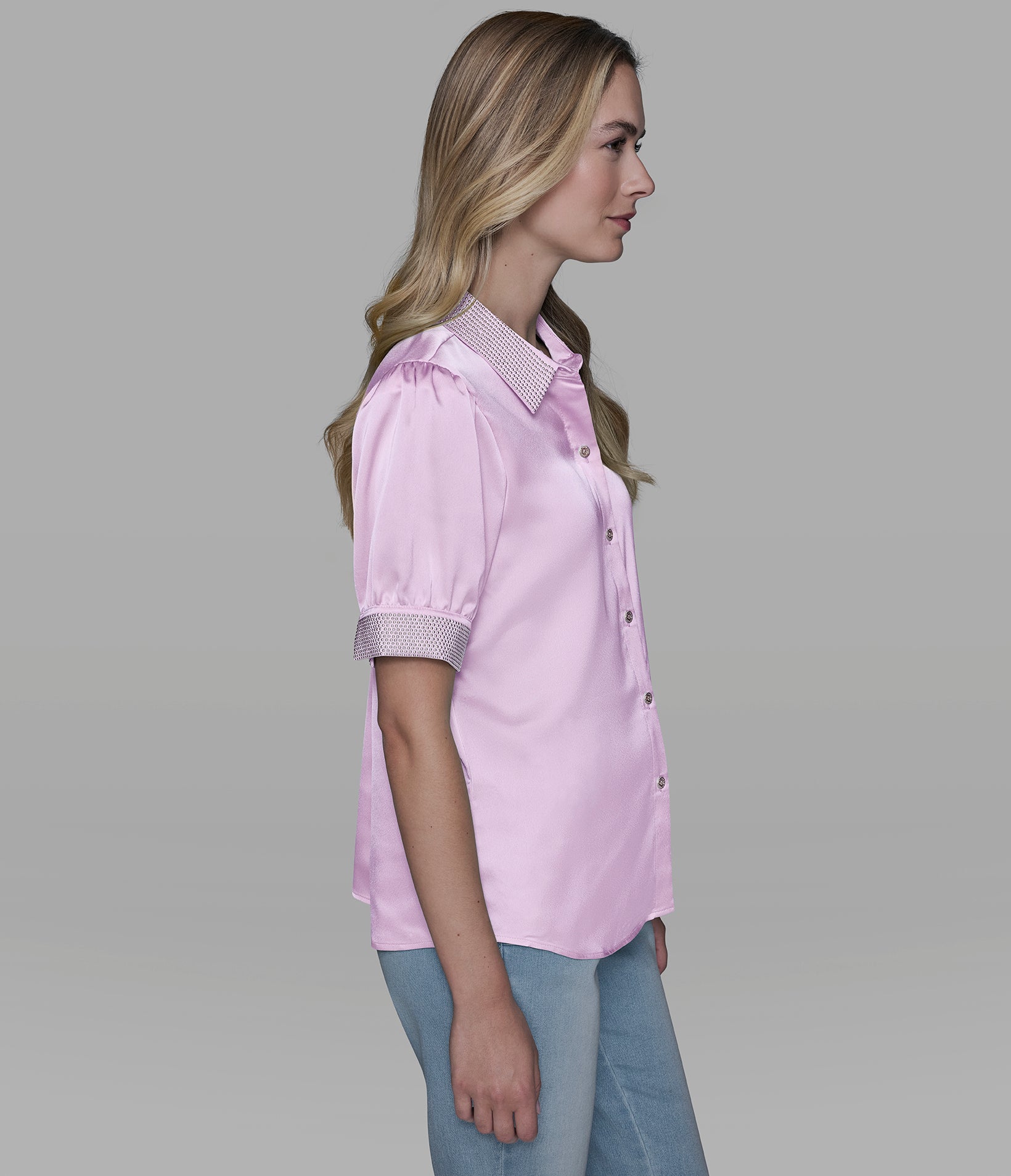 SATIN STUD SHIRT VIEW 3 SATIN STUD SHIRT VIEW 3
