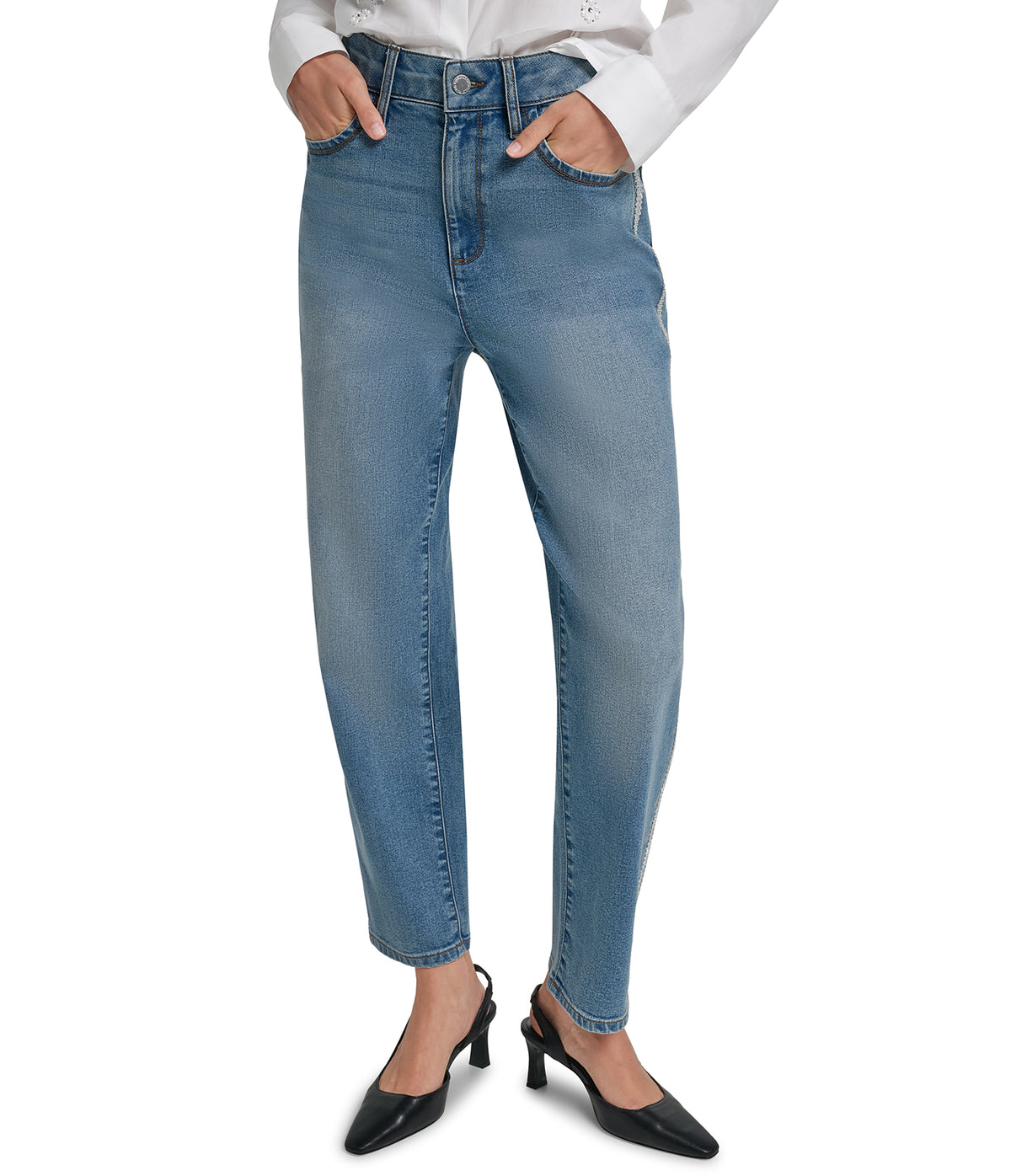 RHINESTONE TRIM DENIM VIEW 2 RHINESTONE TRIM DENIM VIEW 2