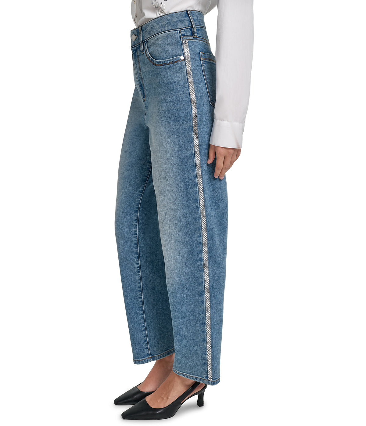 RHINESTONE TRIM DENIM VIEW 1 RHINESTONE TRIM DENIM VIEW 1