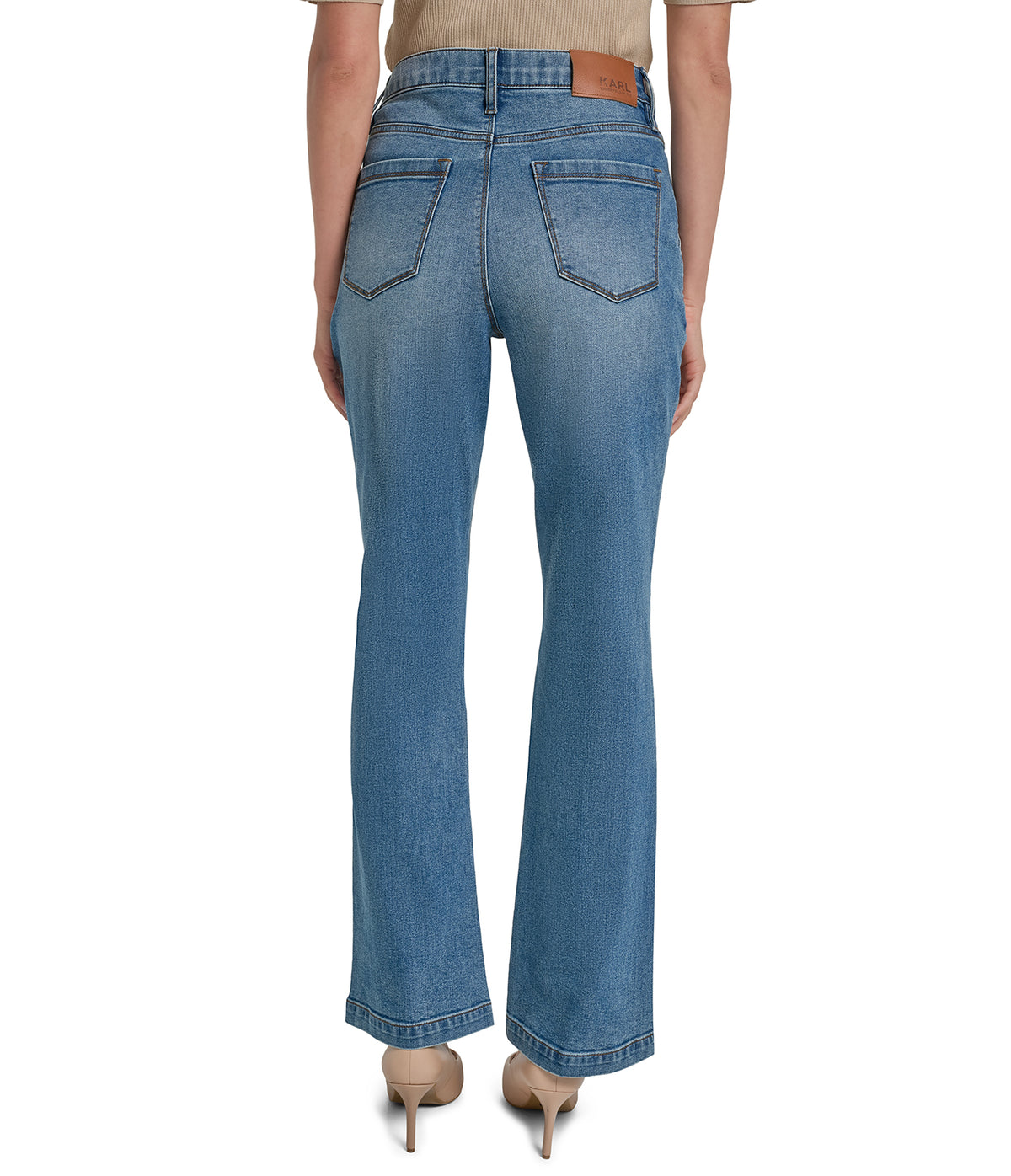 KL BELTED DENIM JEANS VIEW 3 KL BELTED DENIM JEANS VIEW 3