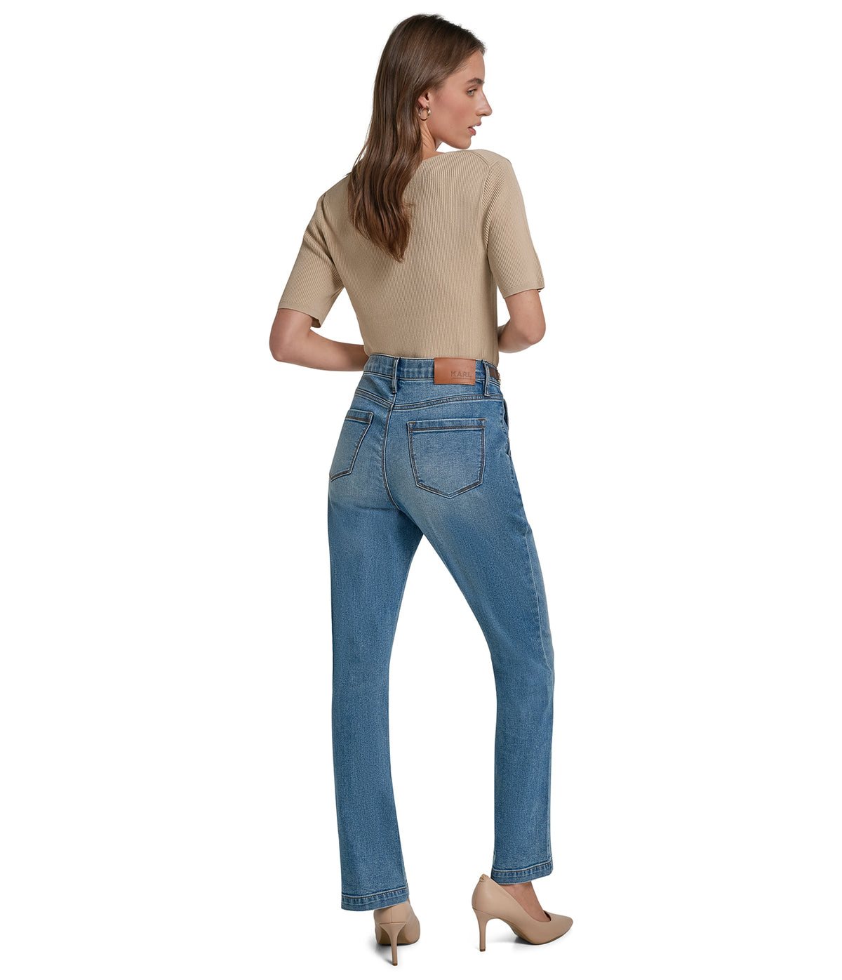 KL BELTED DENIM JEANS VIEW 5 KL BELTED DENIM JEANS VIEW 5