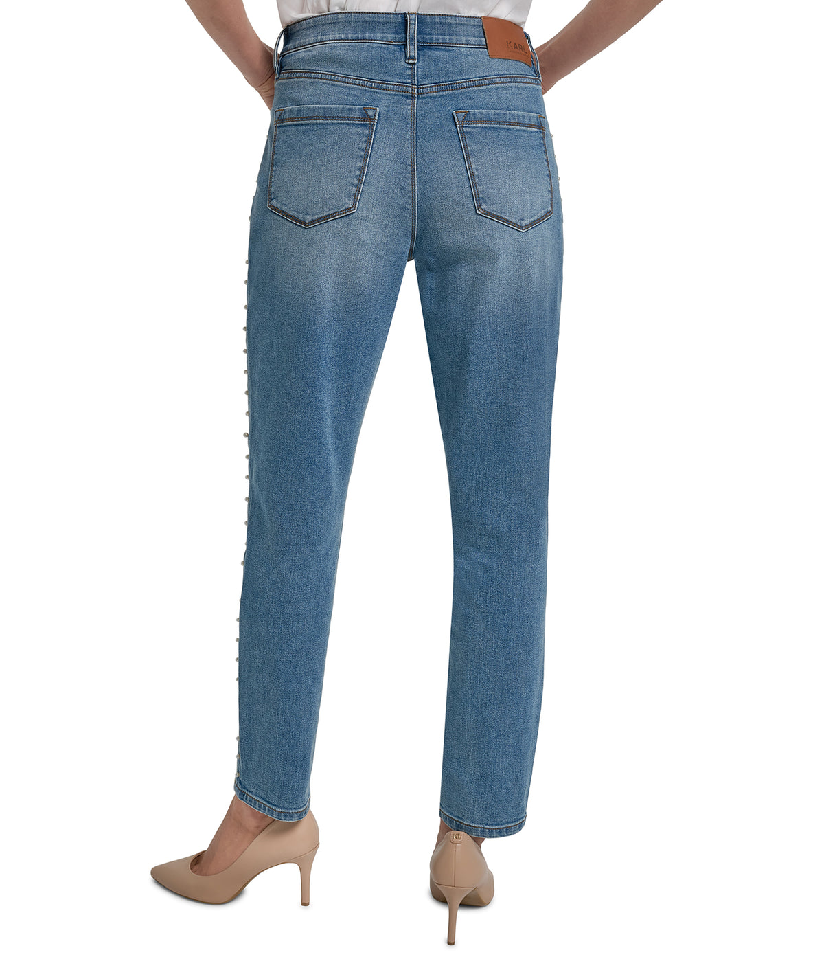 PEARL TRIM DENIM VIEW 2 PEARL TRIM DENIM VIEW 2