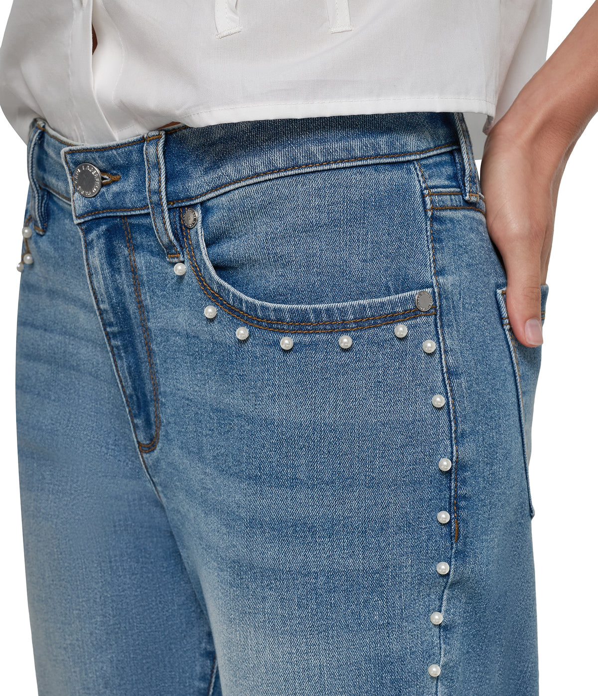 PEARL TRIM DENIM VIEW 6 PEARL TRIM DENIM VIEW 6