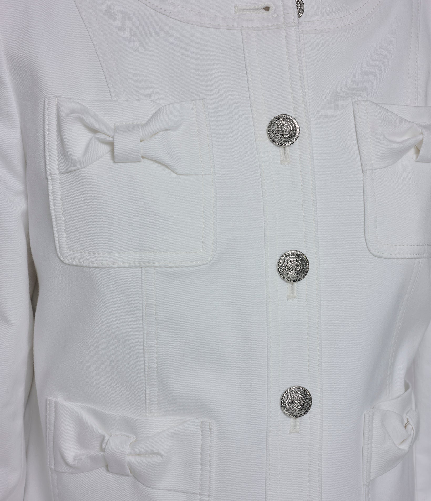 COLLARLESS JACKET WITH BOWS VIEW 7 COLLARLESS JACKET WITH BOWS VIEW 7