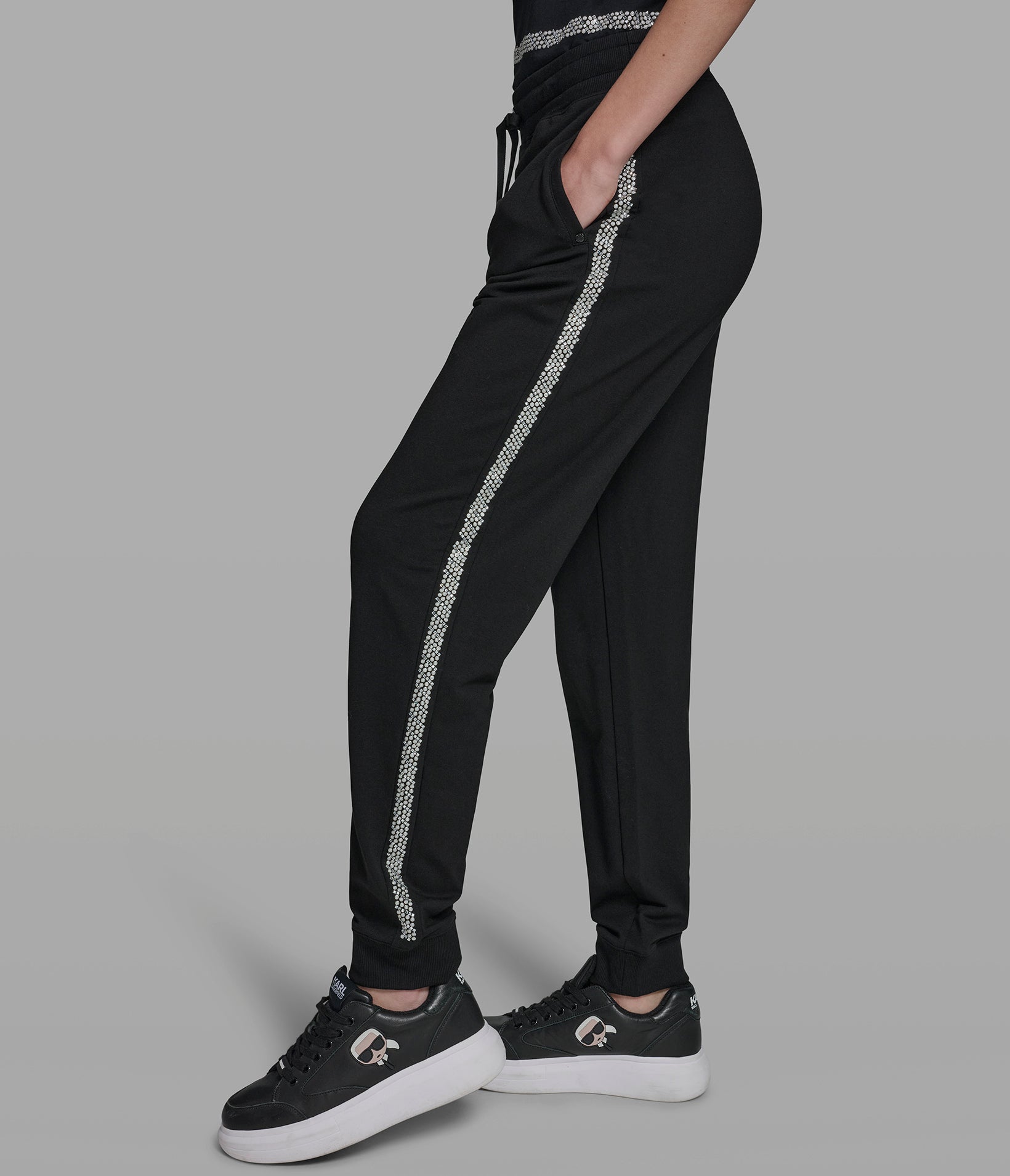 SPORT JOGGER WITH PEARL TRIM View 1 | Women's Clothing SPORT JOGGER WITH PEARL TRIM View 1 | Women's Clothing