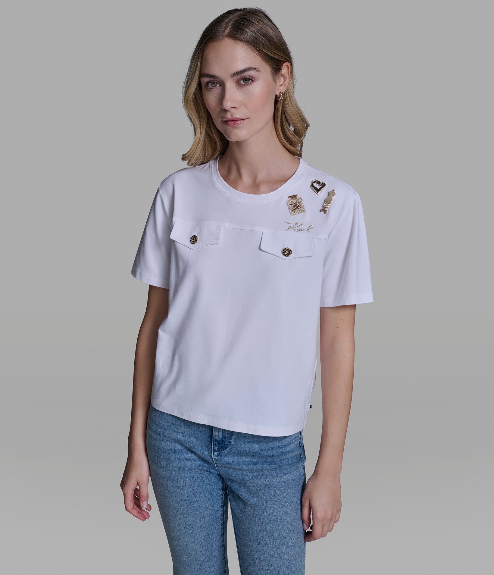 KNIT TOP WITH PINS View 1 | New Women's Clothing KNIT TOP WITH PINS View 1 | New Women's Clothing