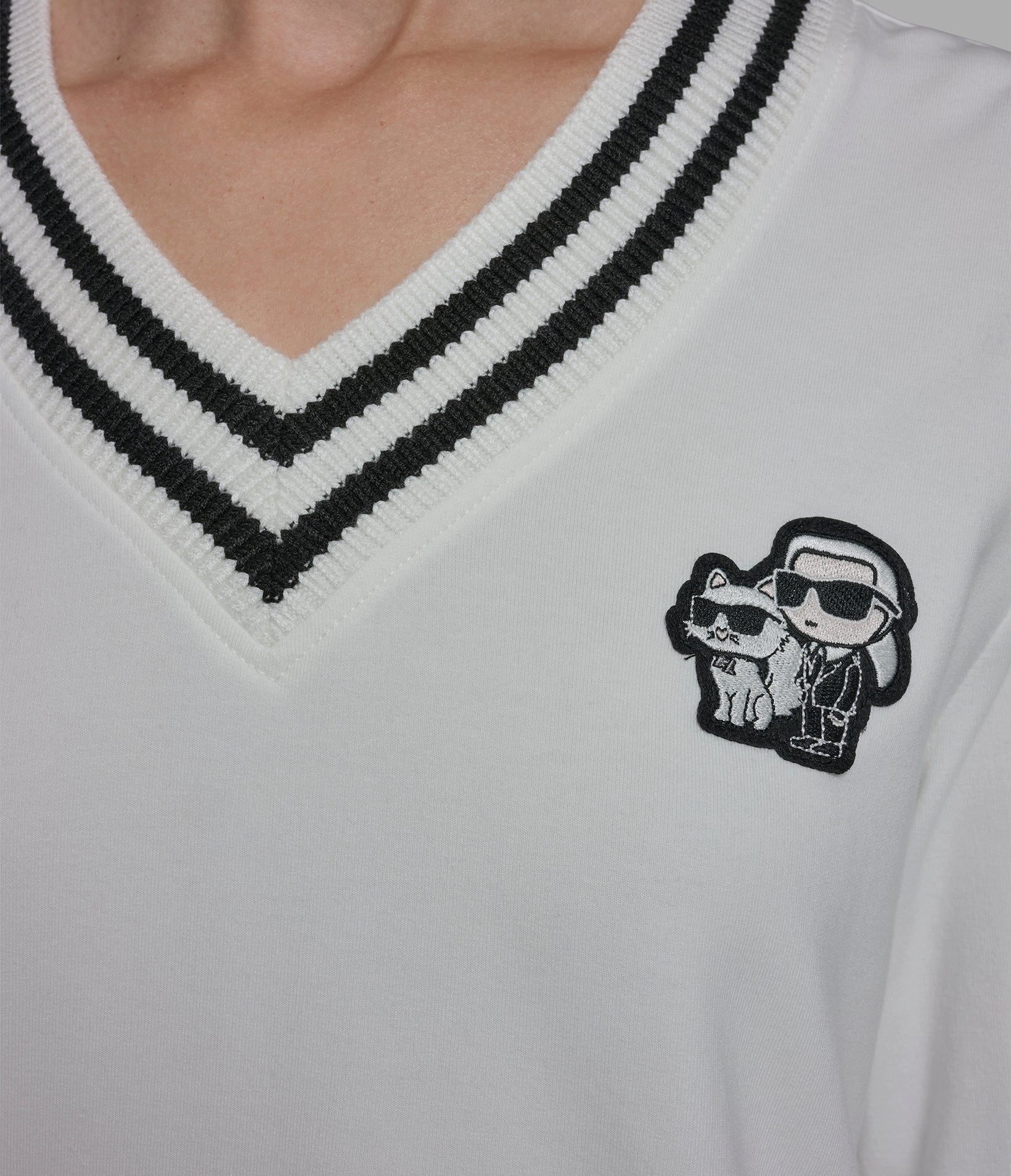 VARSITY PATCH V-NECK SWEATSHIRT VIEW 6 VARSITY PATCH V-NECK SWEATSHIRT VIEW 6