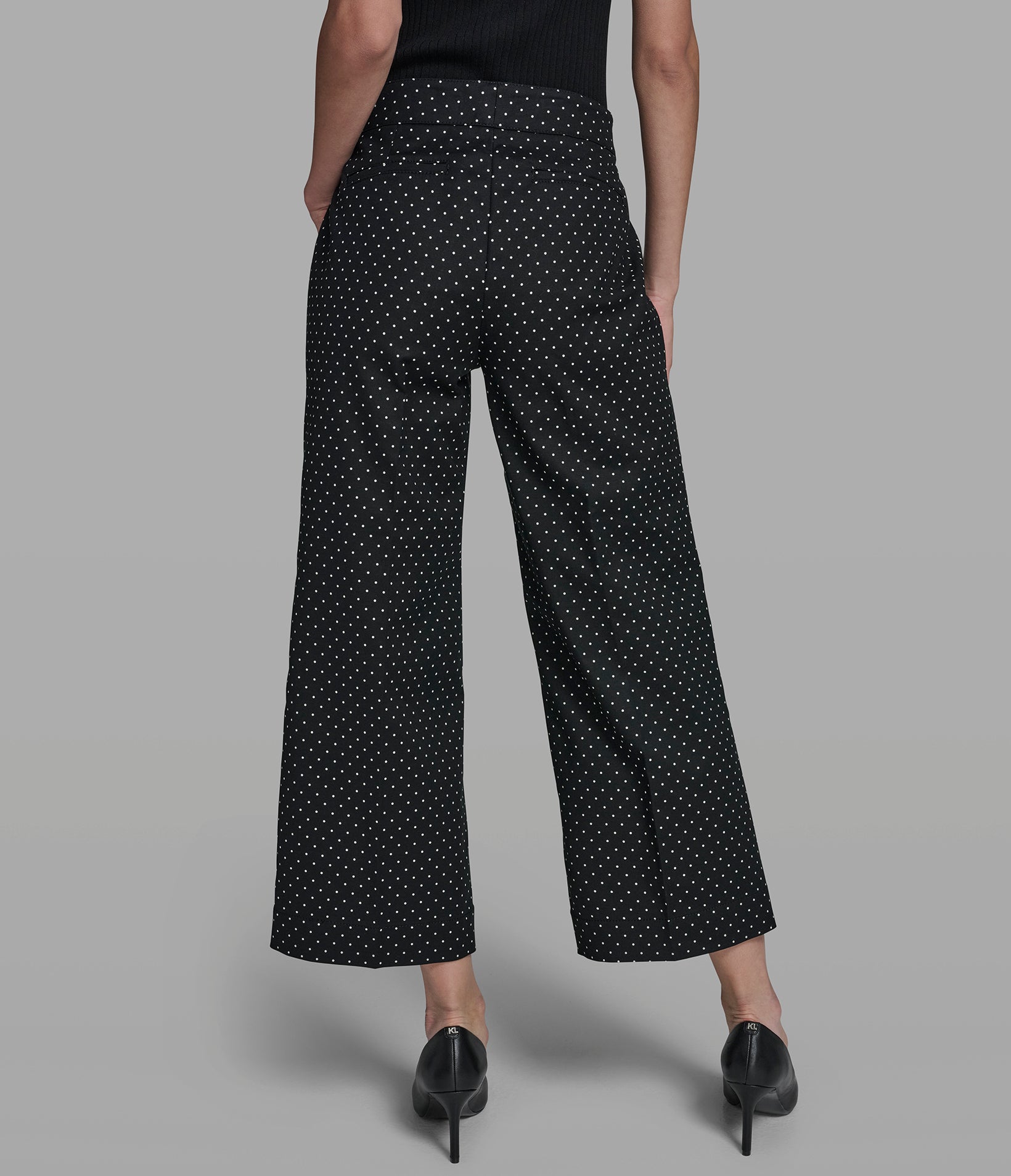 COTTON TWILL POLKA DOT WIDE LEG PANT View 2 | New Arrivals COTTON TWILL POLKA DOT WIDE LEG PANT View 2 | New Arrivals