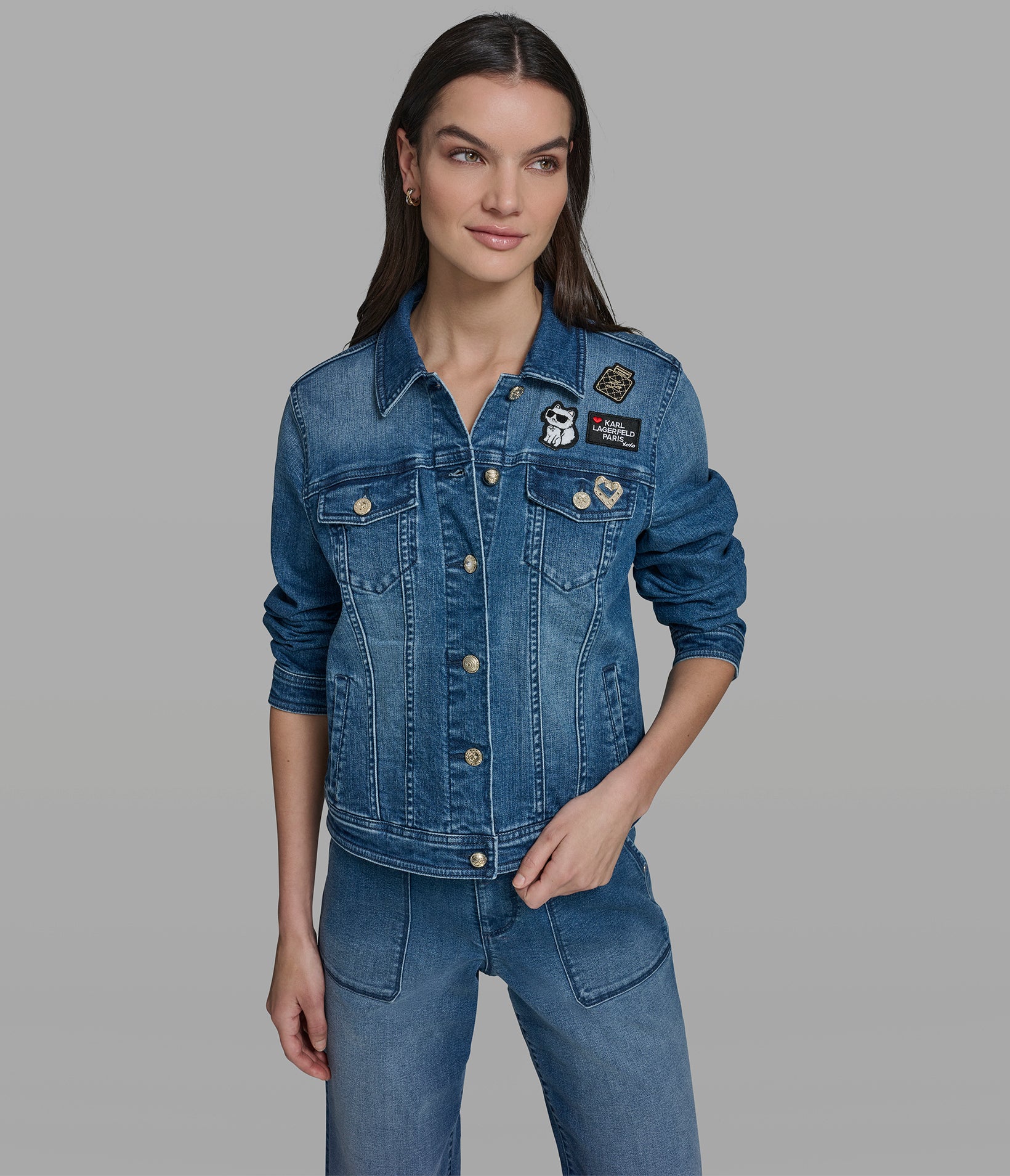 DENIM JACKET WITH PATCHES View 1 | New Arrivals DENIM JACKET WITH PATCHES View 1 | New Arrivals