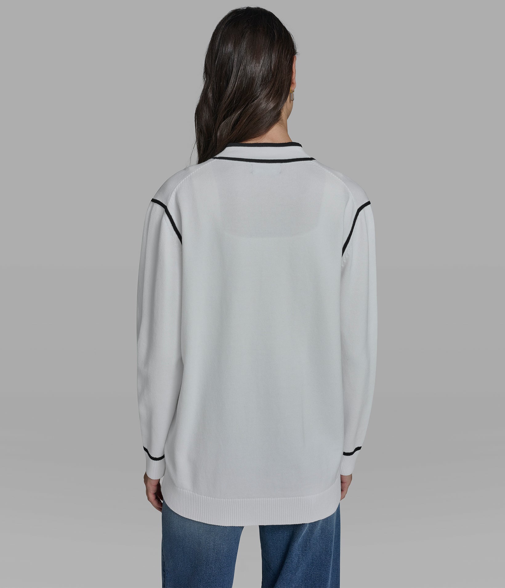 VARSITY CARDIGAN WITH PATCHES VIEW 3 VARSITY CARDIGAN WITH PATCHES VIEW 3